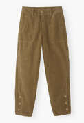 Relaxed carrot-fit cords, Ochre brown, webstill