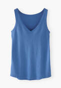 V-neck jersey vest, Cobalt blue, webstill