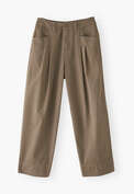 Stitch-detail trousers, Washed khaki, webstill
