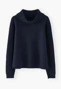 Stitch-detail sweater, Midnight, webstill