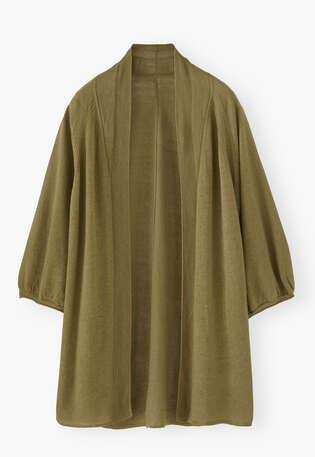Cocoon cardigan, Olive, webstill