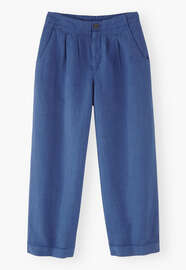 Pleat-detail trousers, Cobalt, webstill