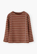Striped jersey top, Cinnamon, webstill