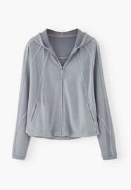 Zip-up hoodie, Powder blue, webstill