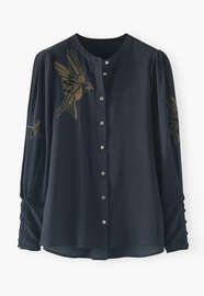 Embroidered shirt, Midnight, webstill