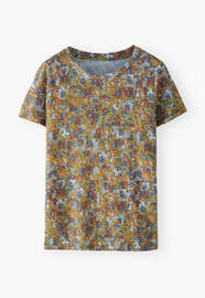 Printed T-shirt, Olive orange, webstill