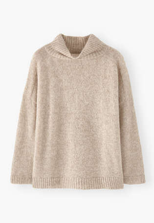 High-neck sweater, Mink twist, webstill