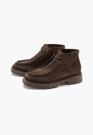 Lace-up boots, Chocolate, webstill
