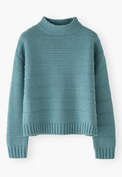 Stripe-stitch sweater, Ocean, webstill