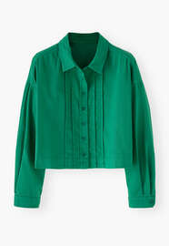 Cropped shirt, Emerald, webstill