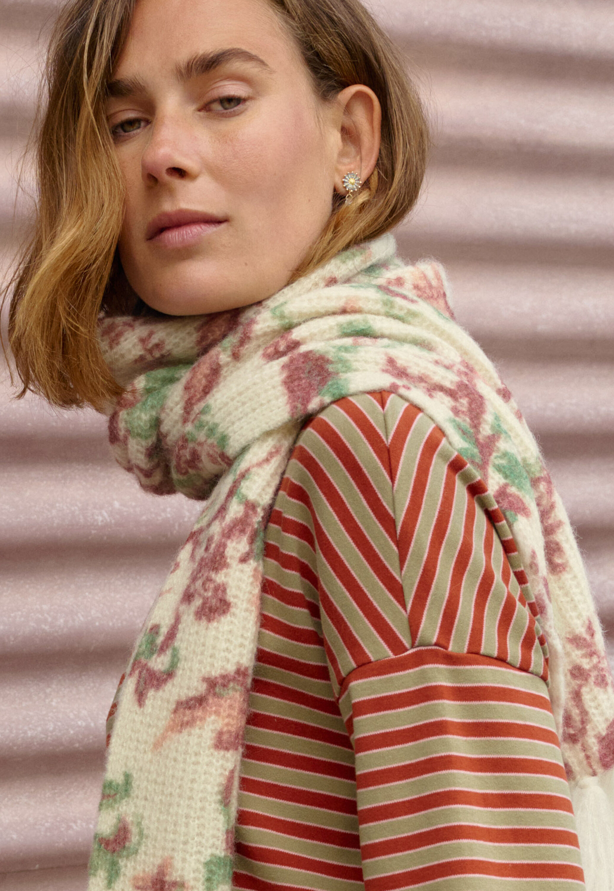Reverse-striped sweater