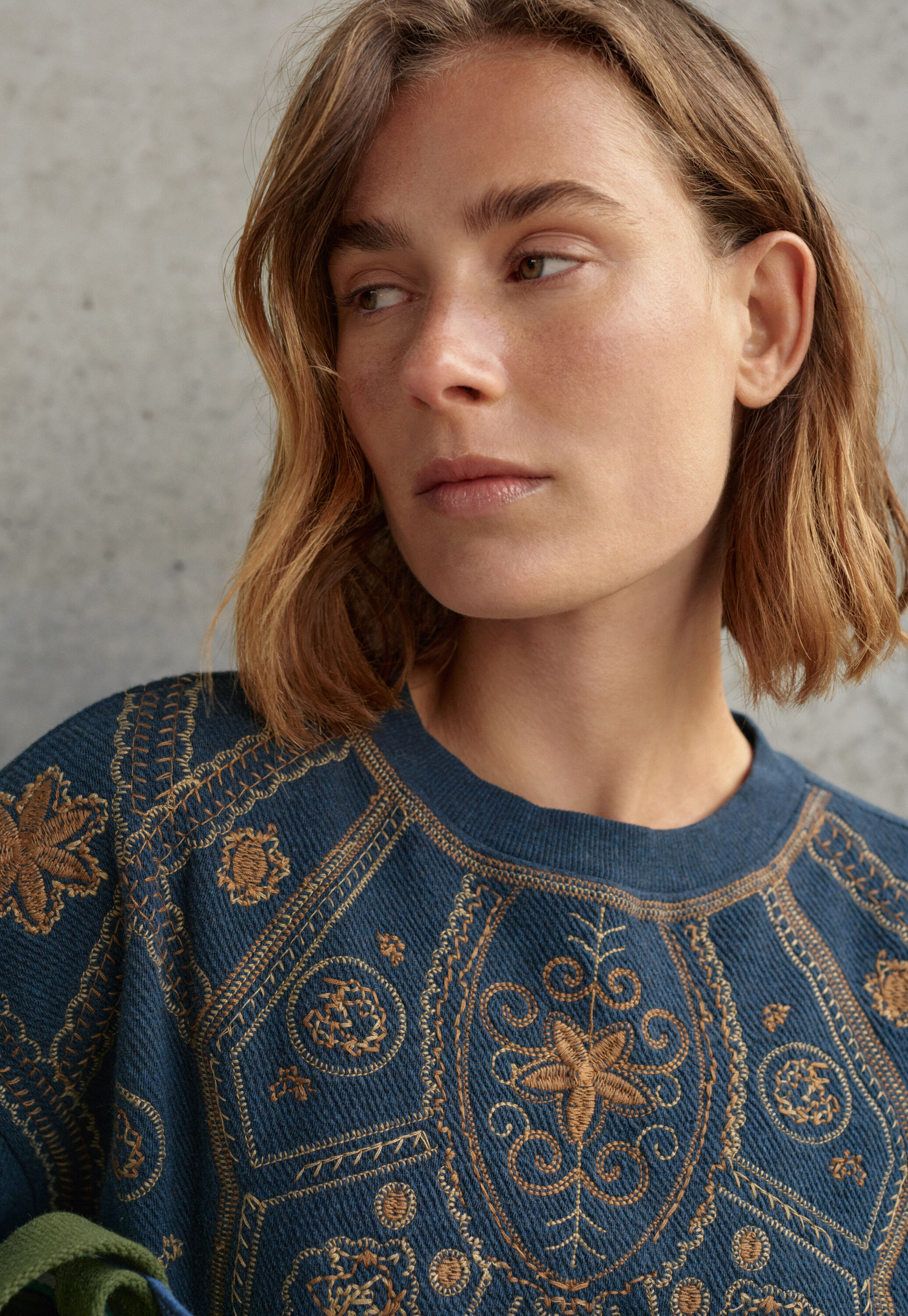 Reverse-striped sweater