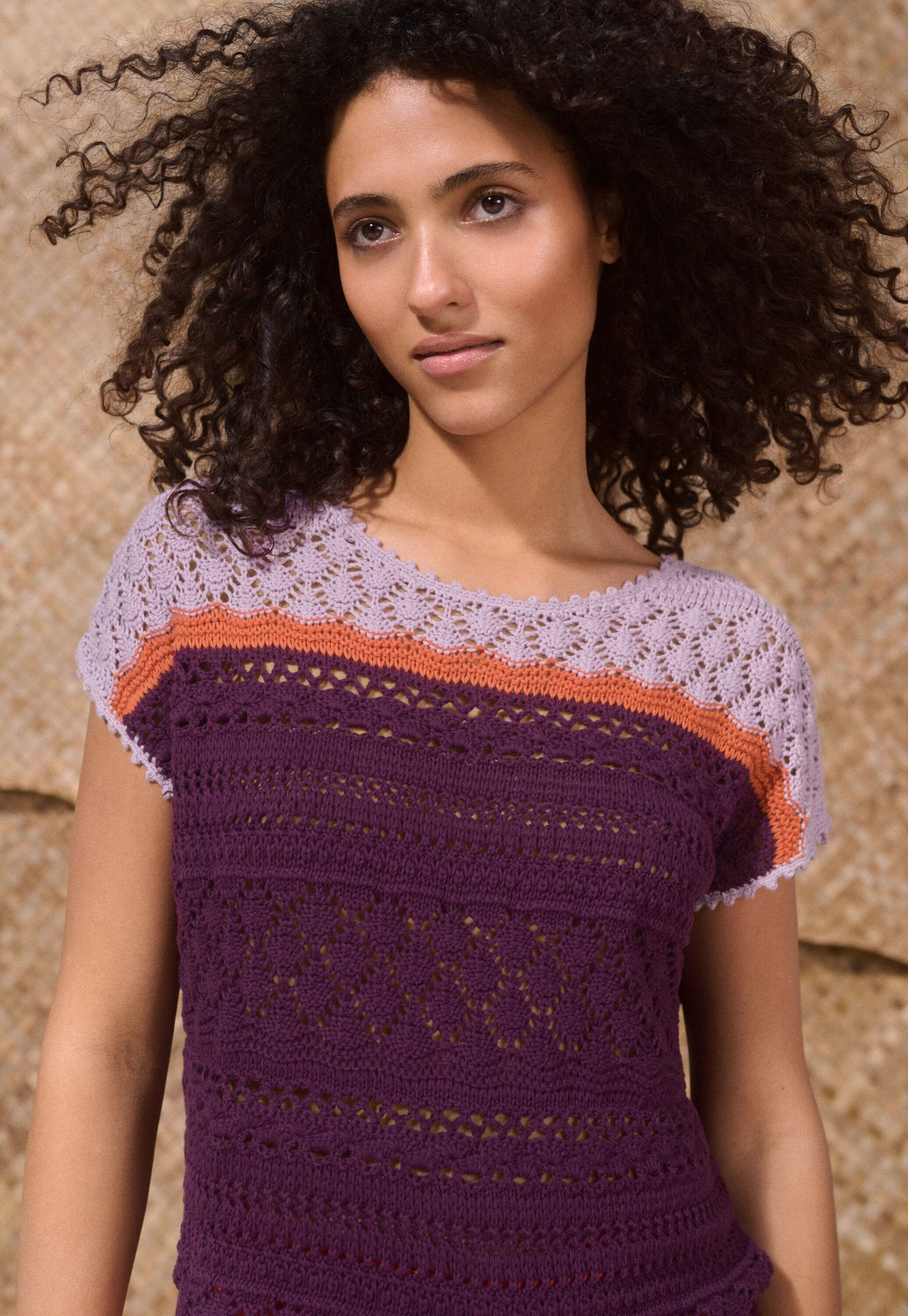Crochet-stitch sweater