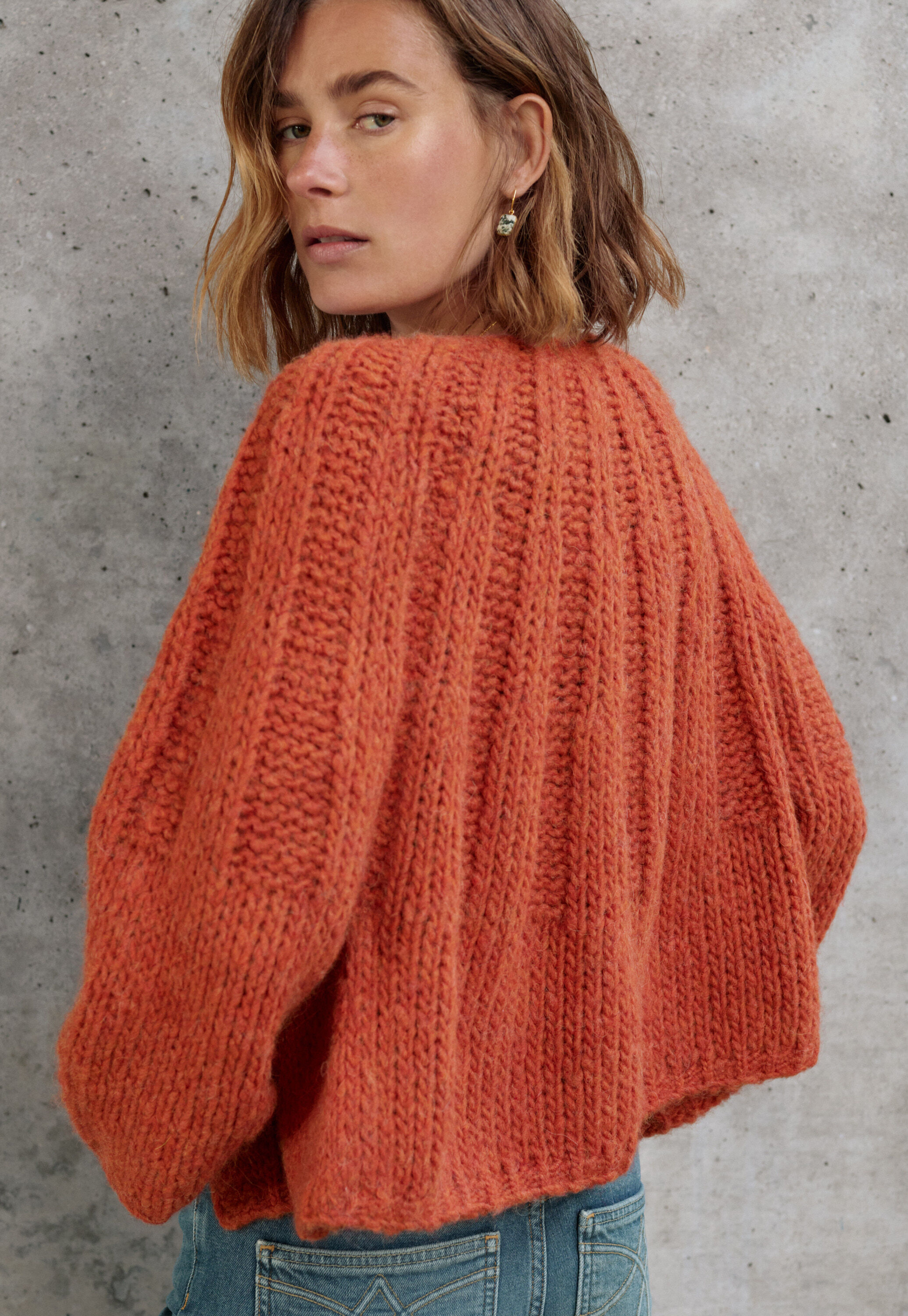 Hand-knit cardigan