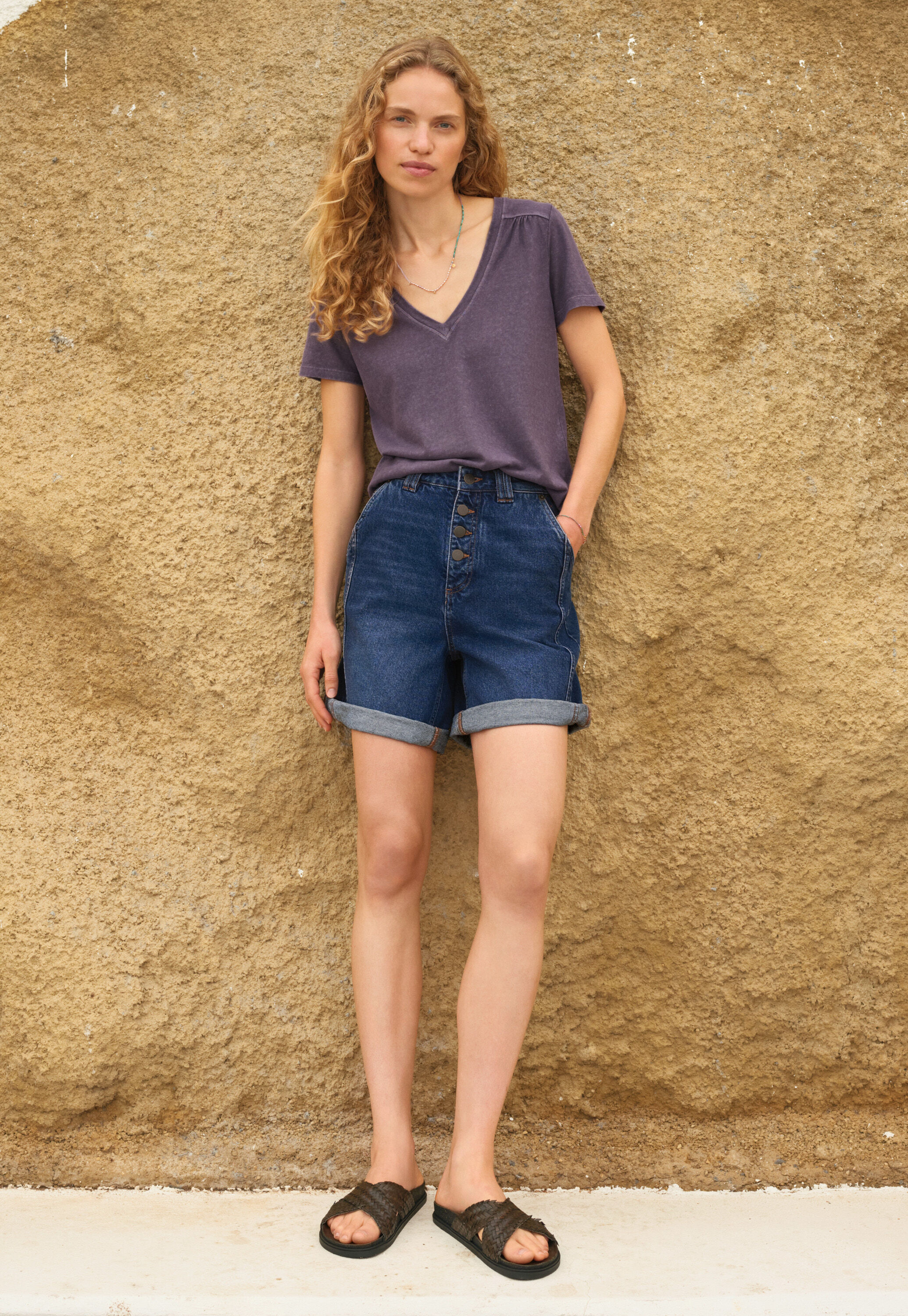 V-neck top