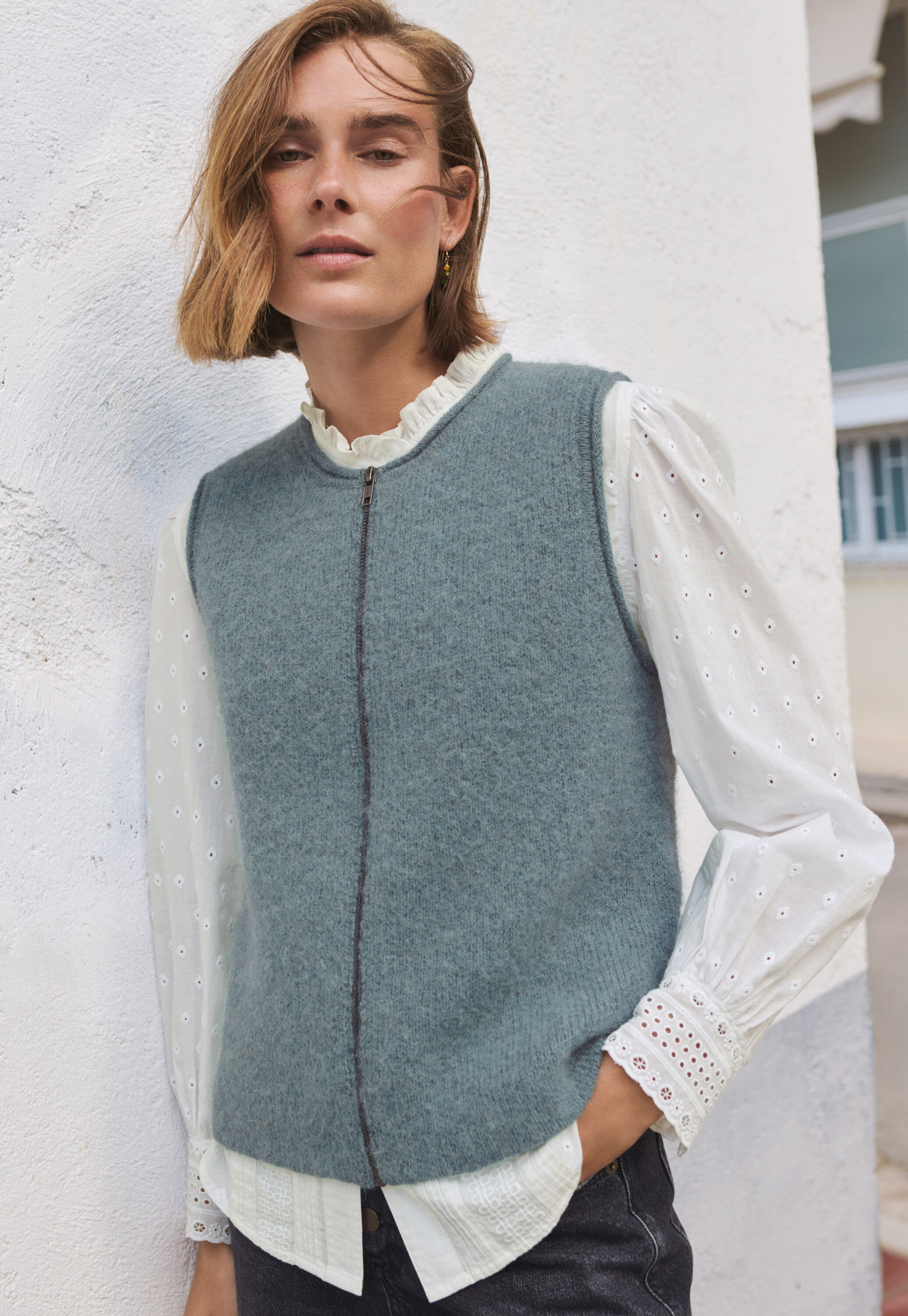 Knitted gilet