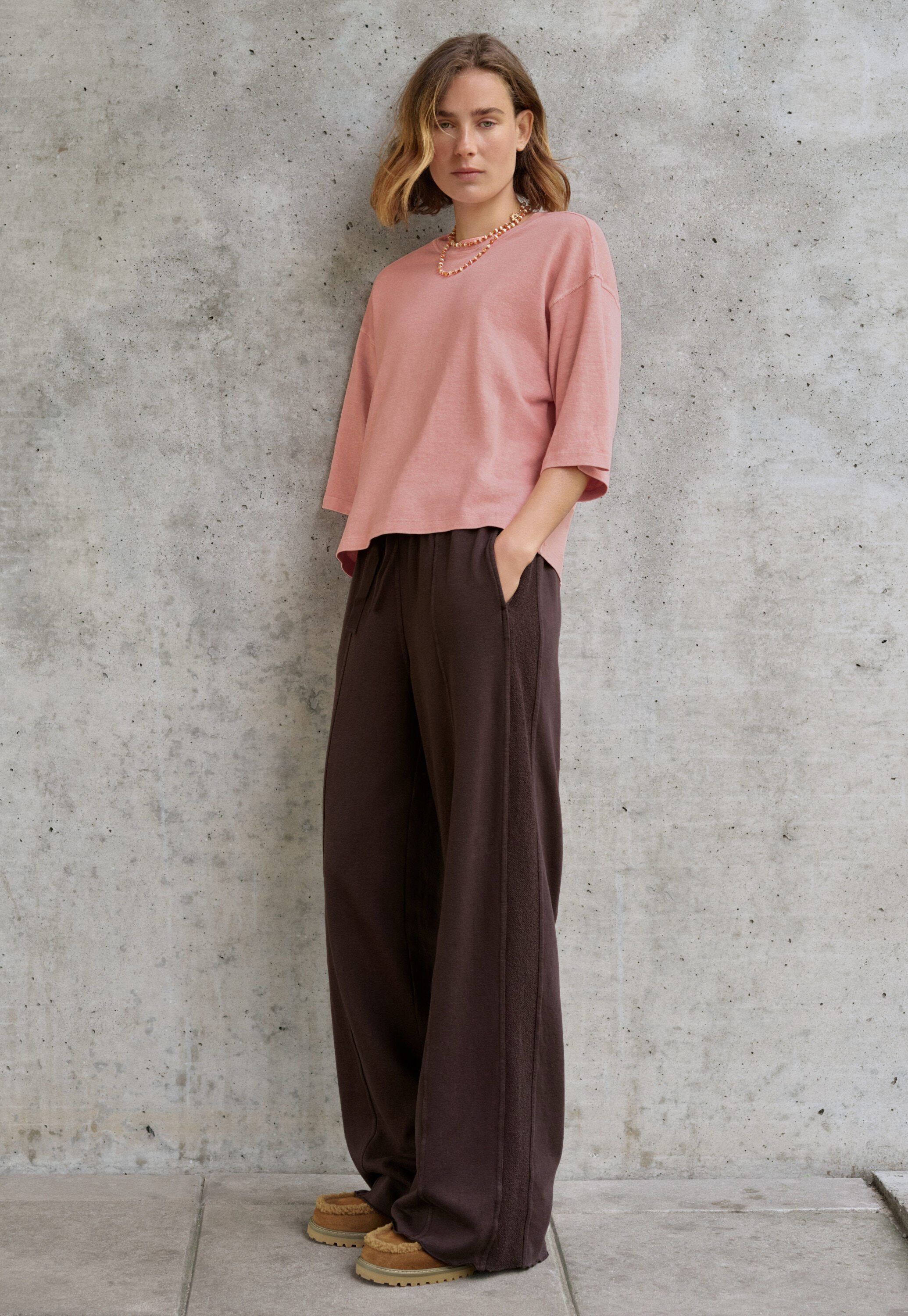 Wide-leg jogger, Espresso, large