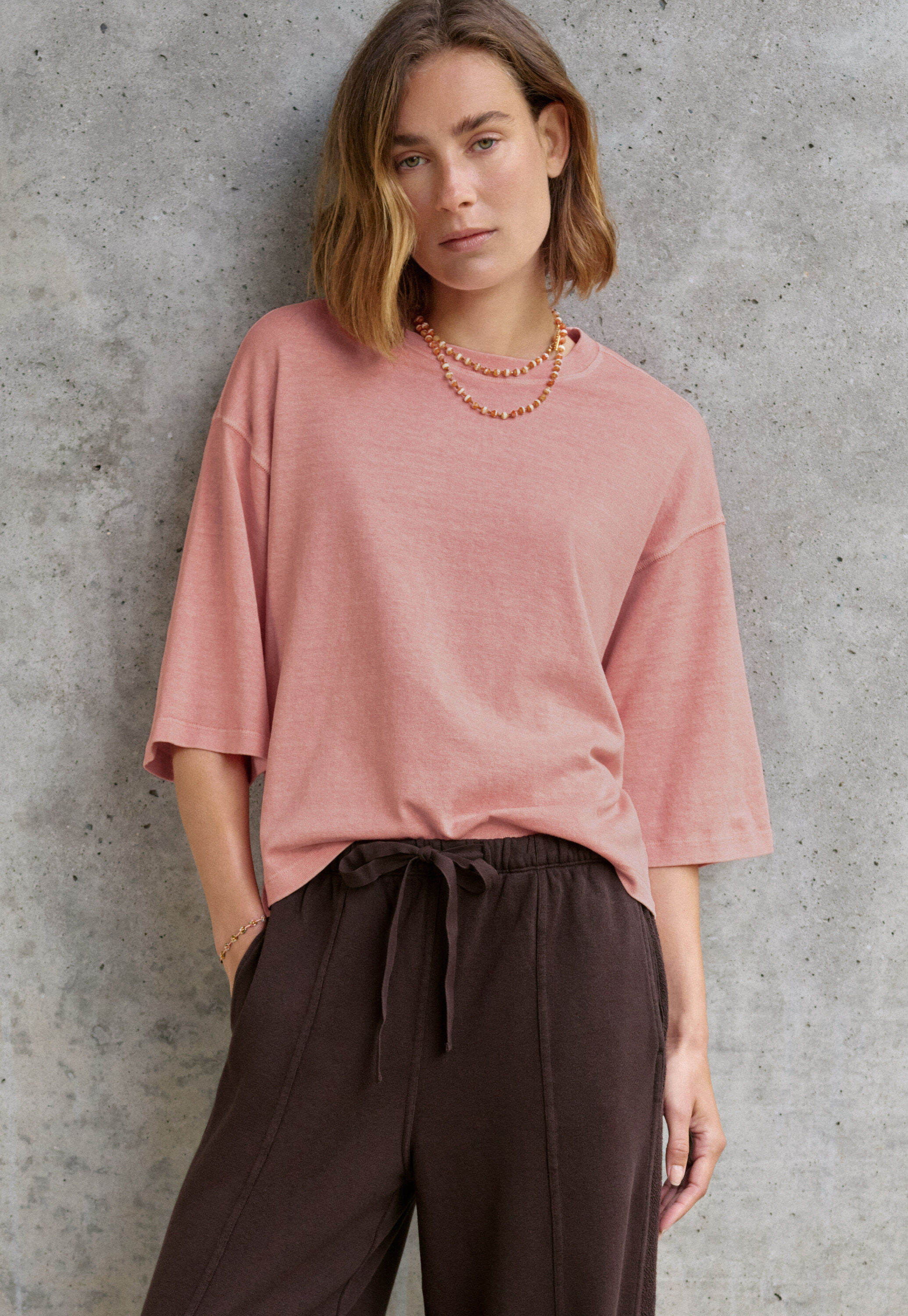 Drop-shoulder top