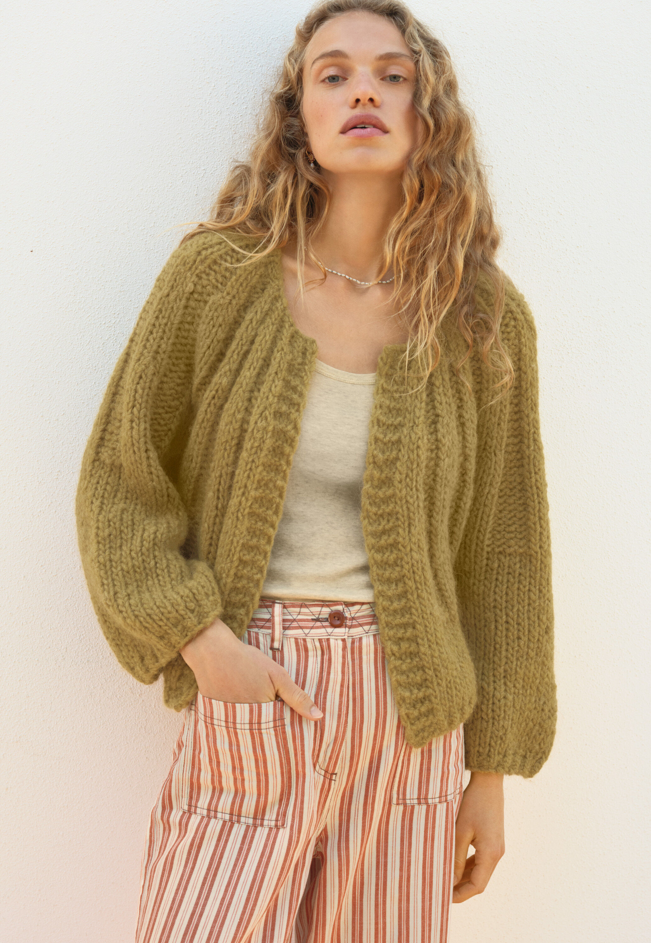 Hand-knit cardigan
