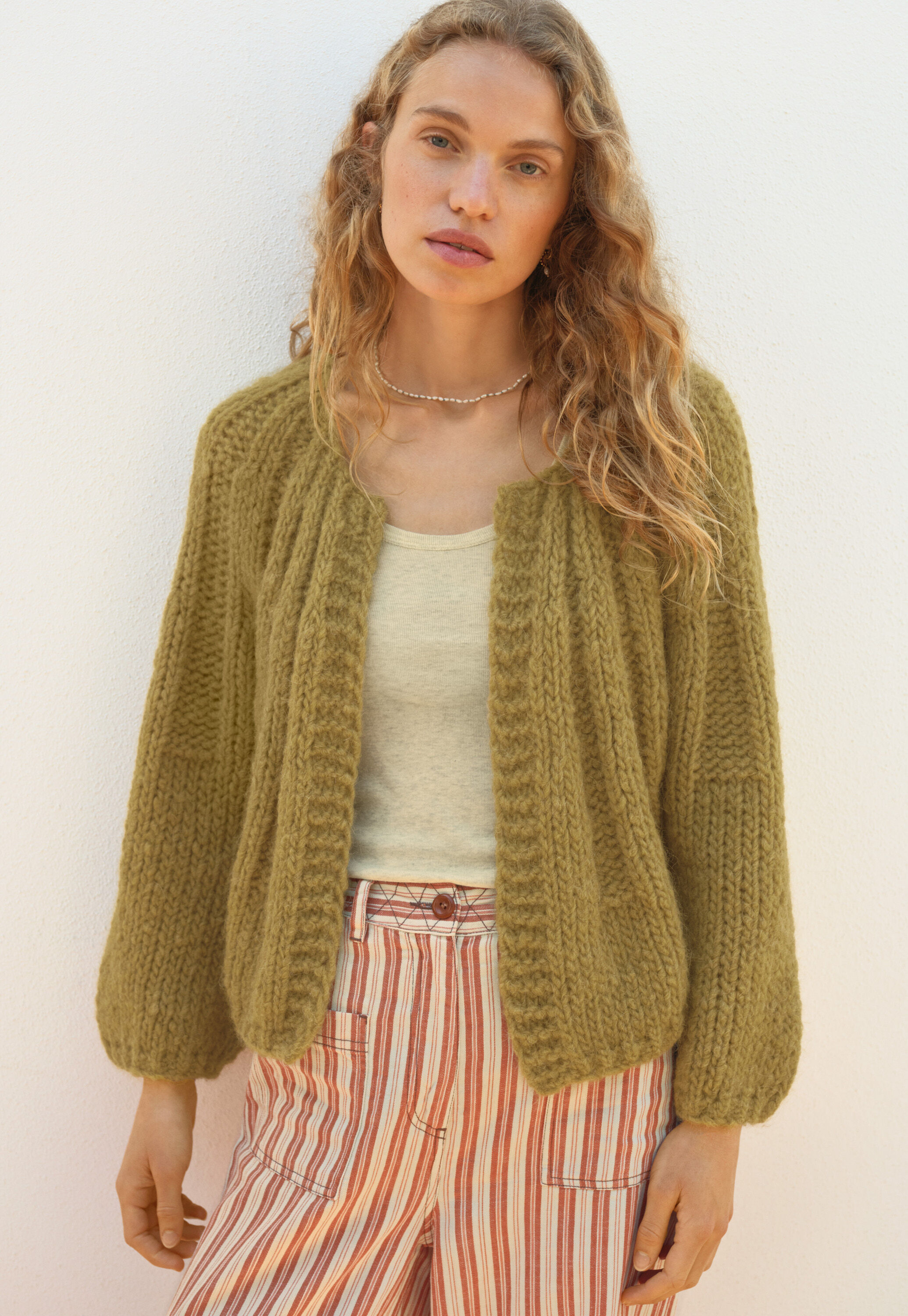 Hand-knit cardigan