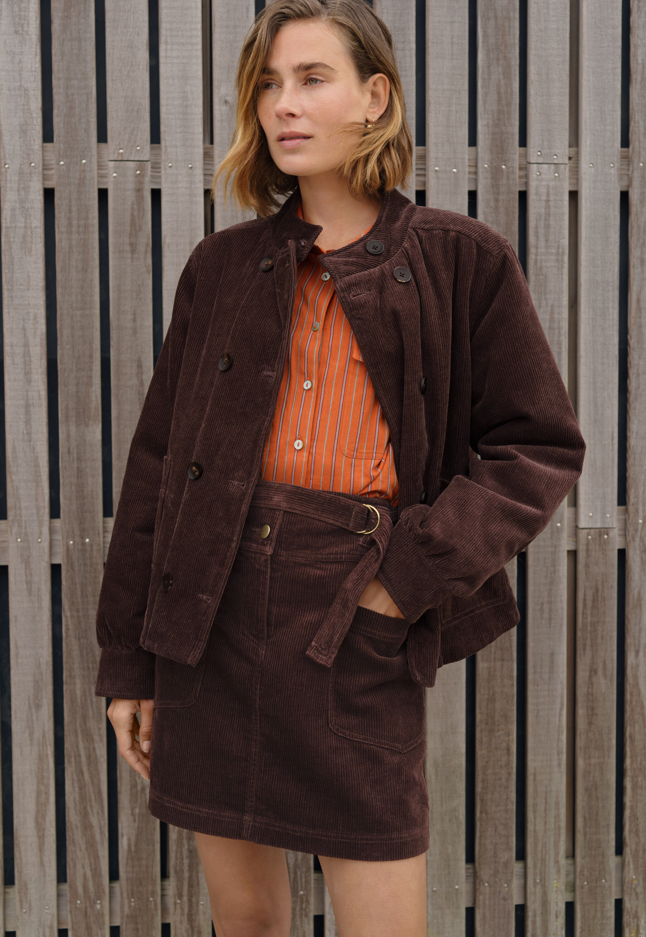 Double-breasted jacket, Dark chocolate, large