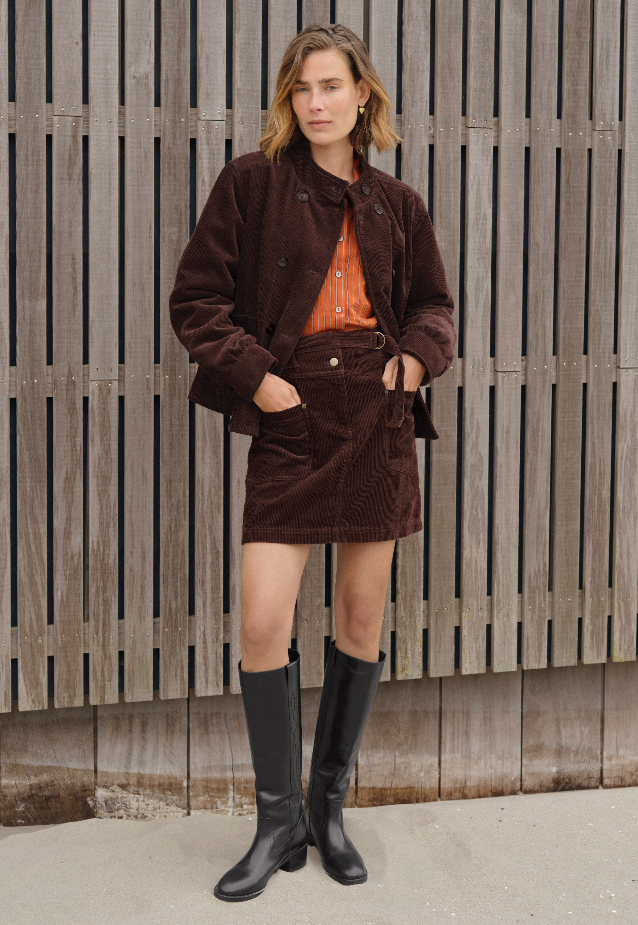 Cable-knit sweater