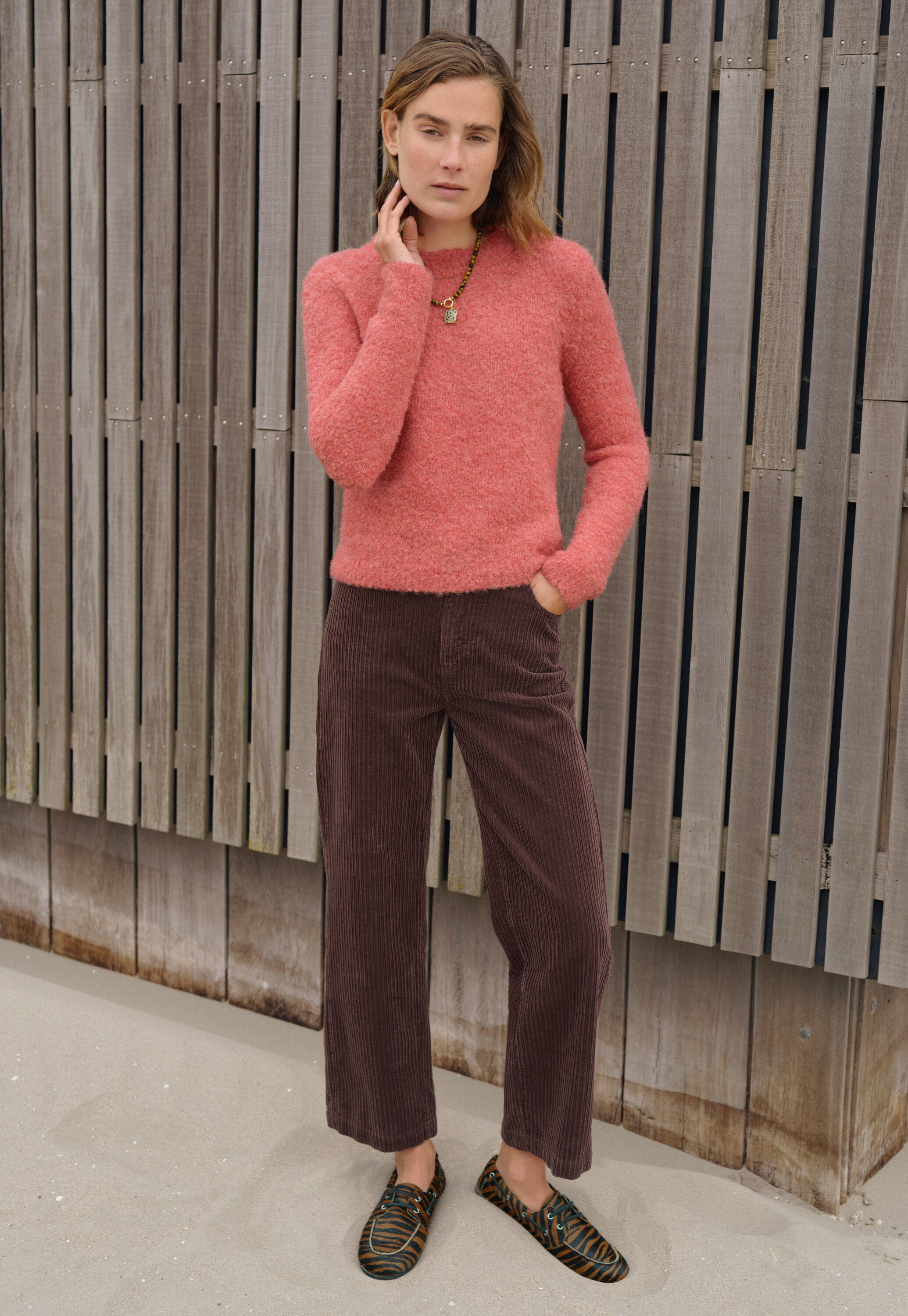 Cable-knit sweater