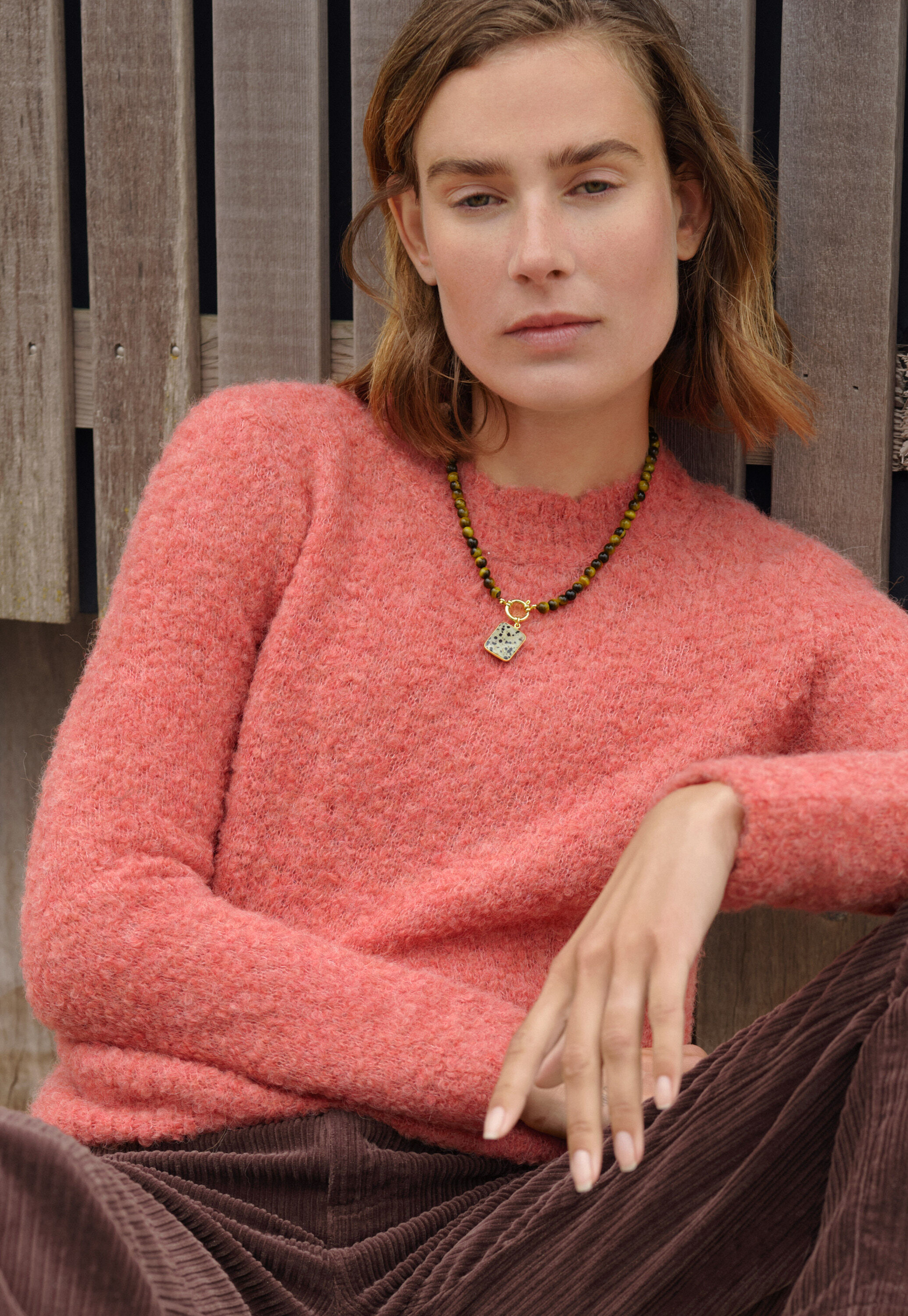 Cable-knit sweater