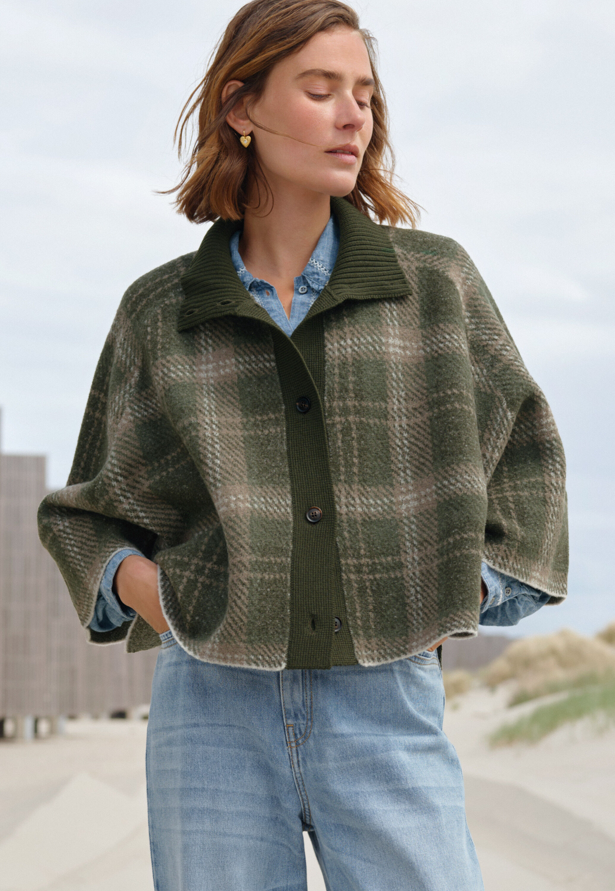 Quilted embroidered jacket