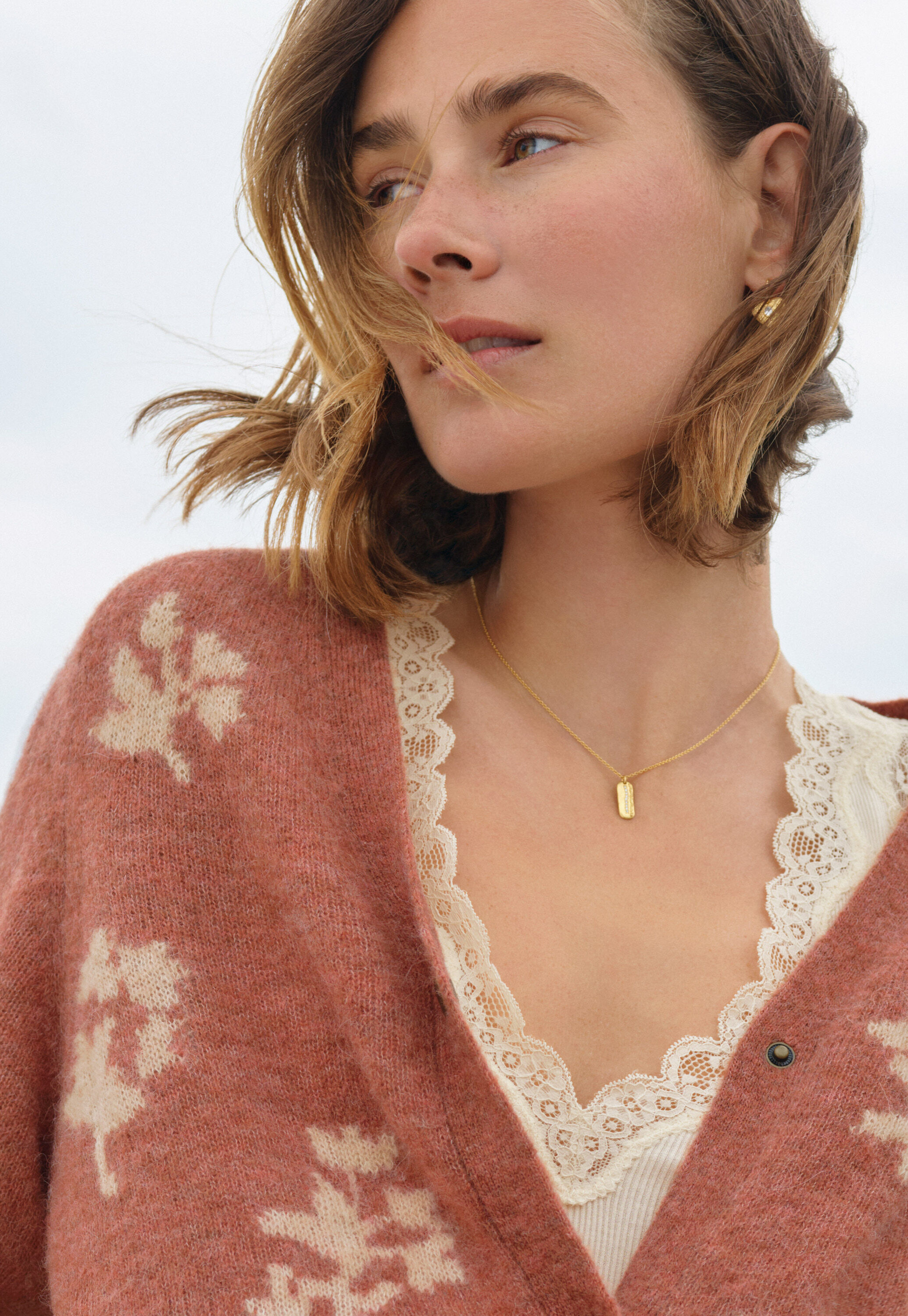 Cable-knit sweater