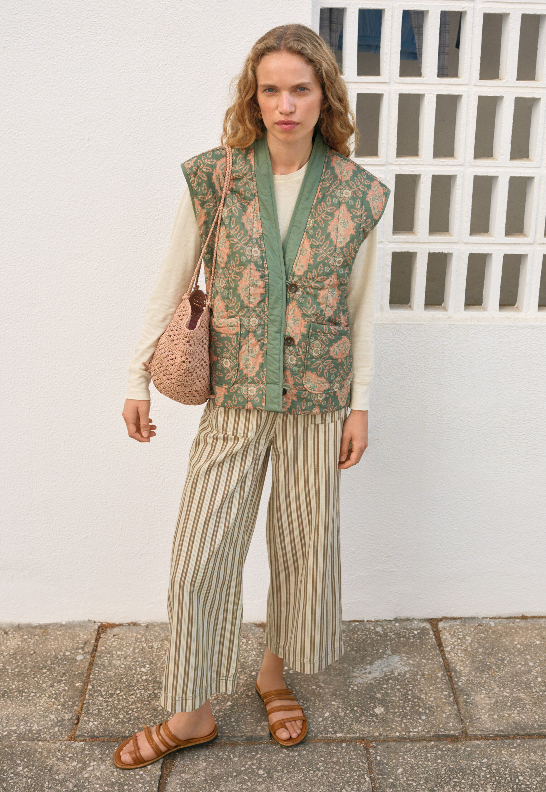Printed gilet