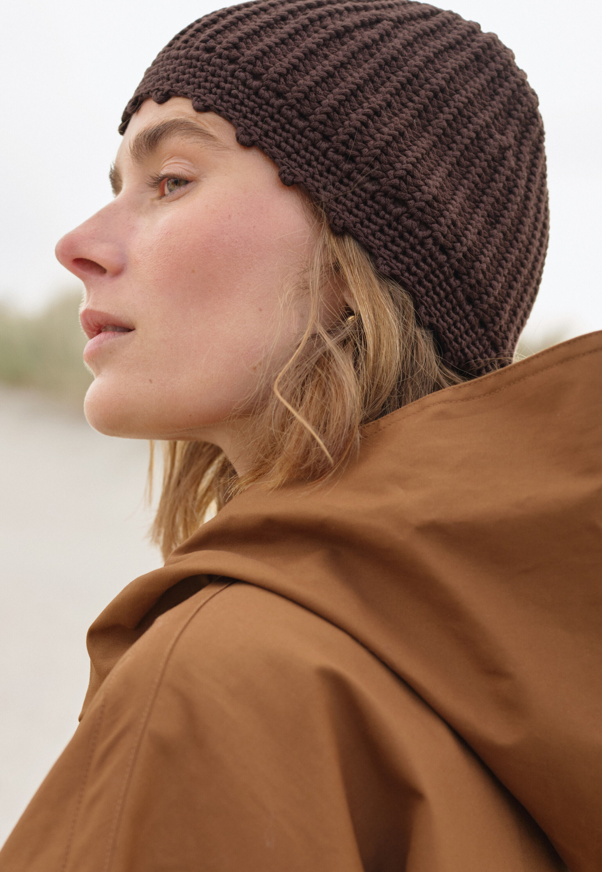 Knitted beanie, Espresso, large