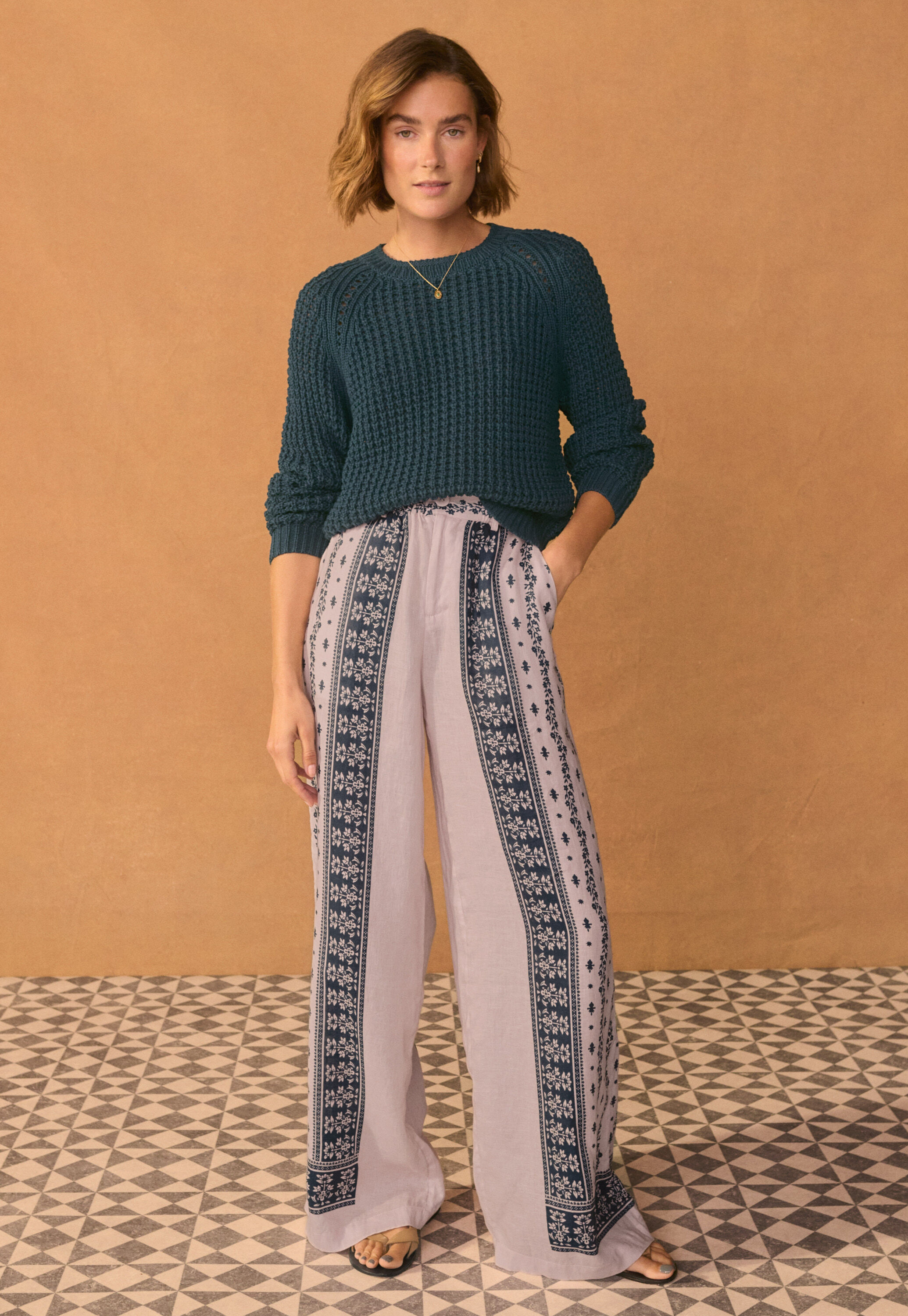 Printed trousers