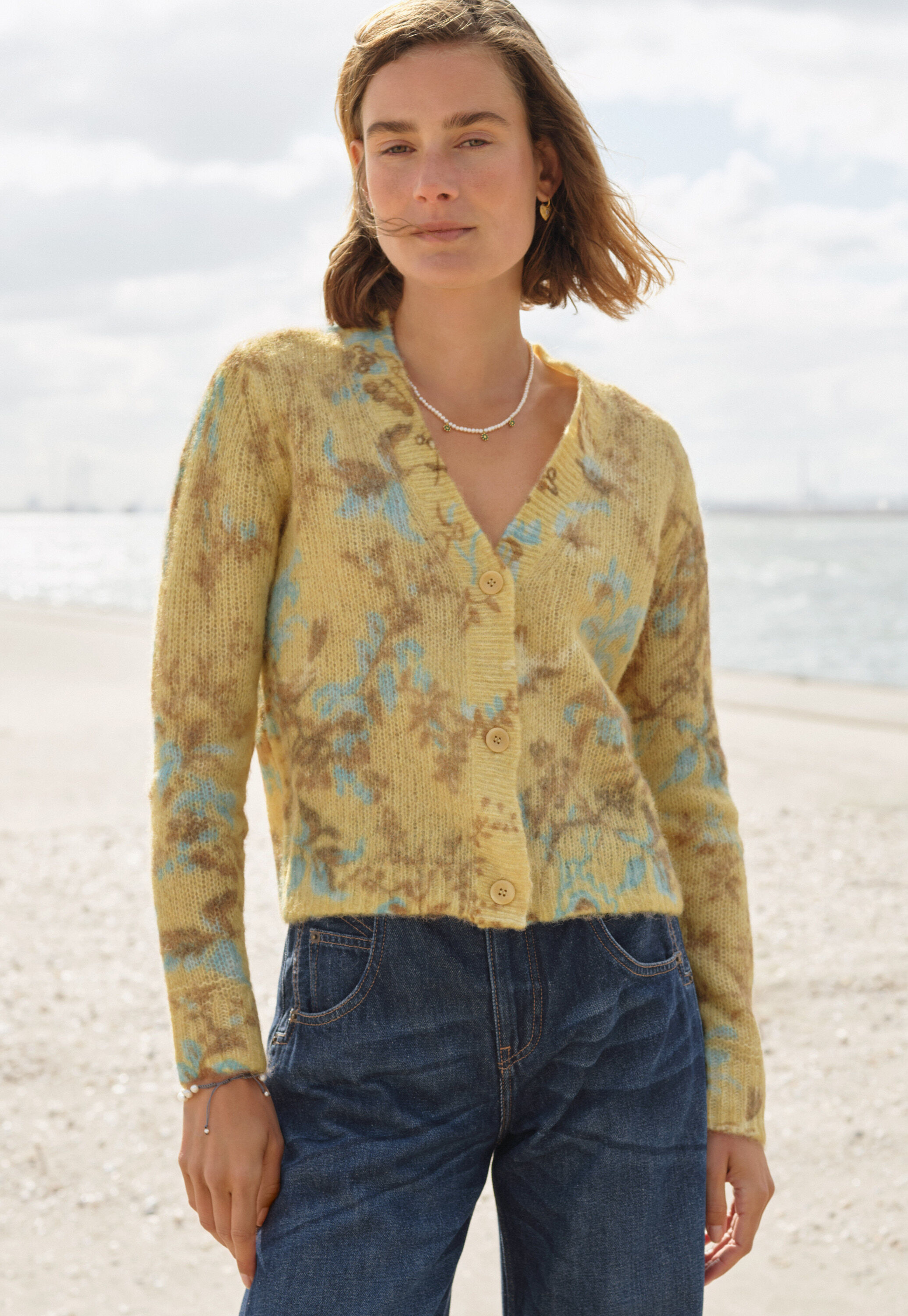 Cable-knit sweater