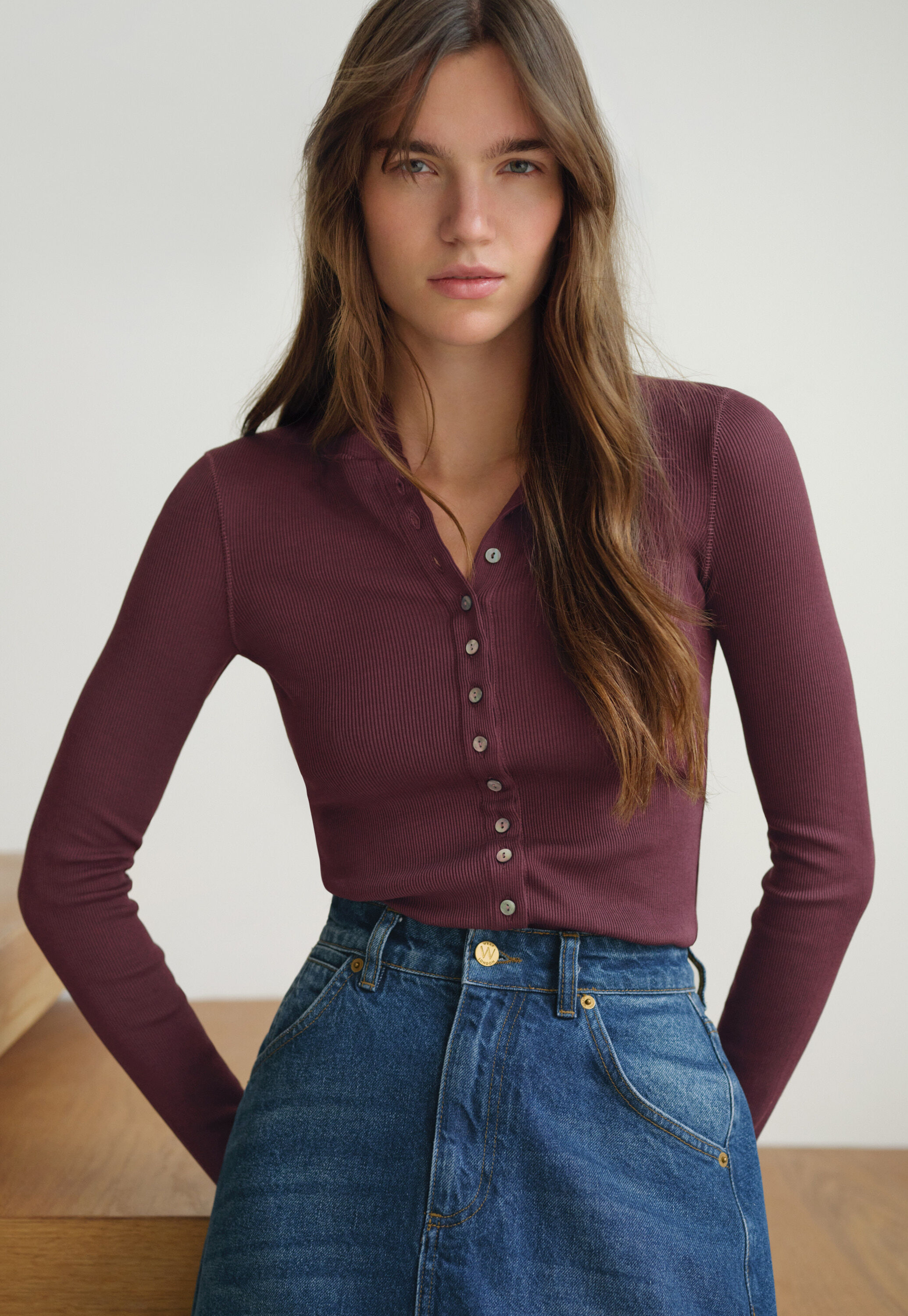 Button-through top