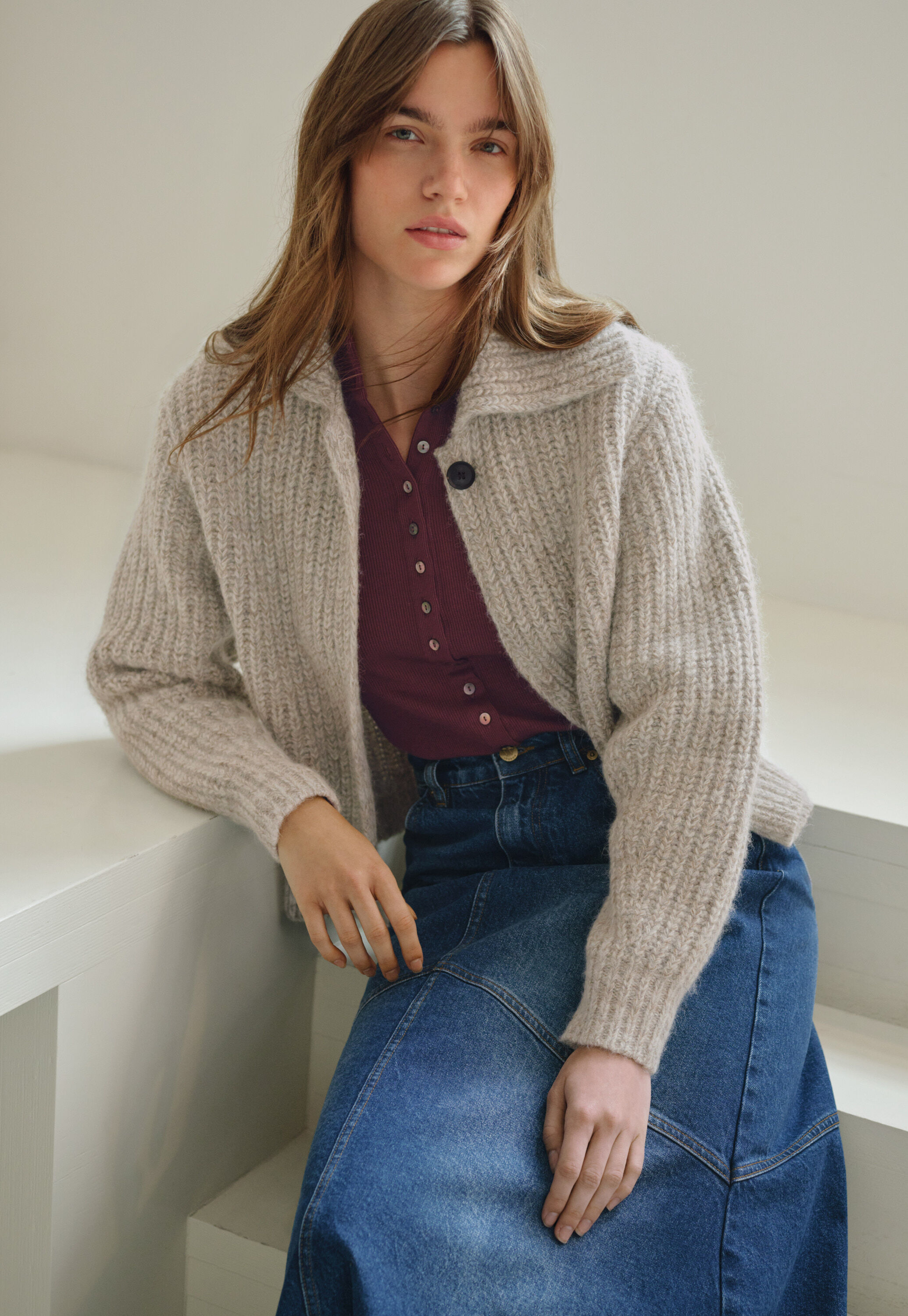 Tie-front cord top