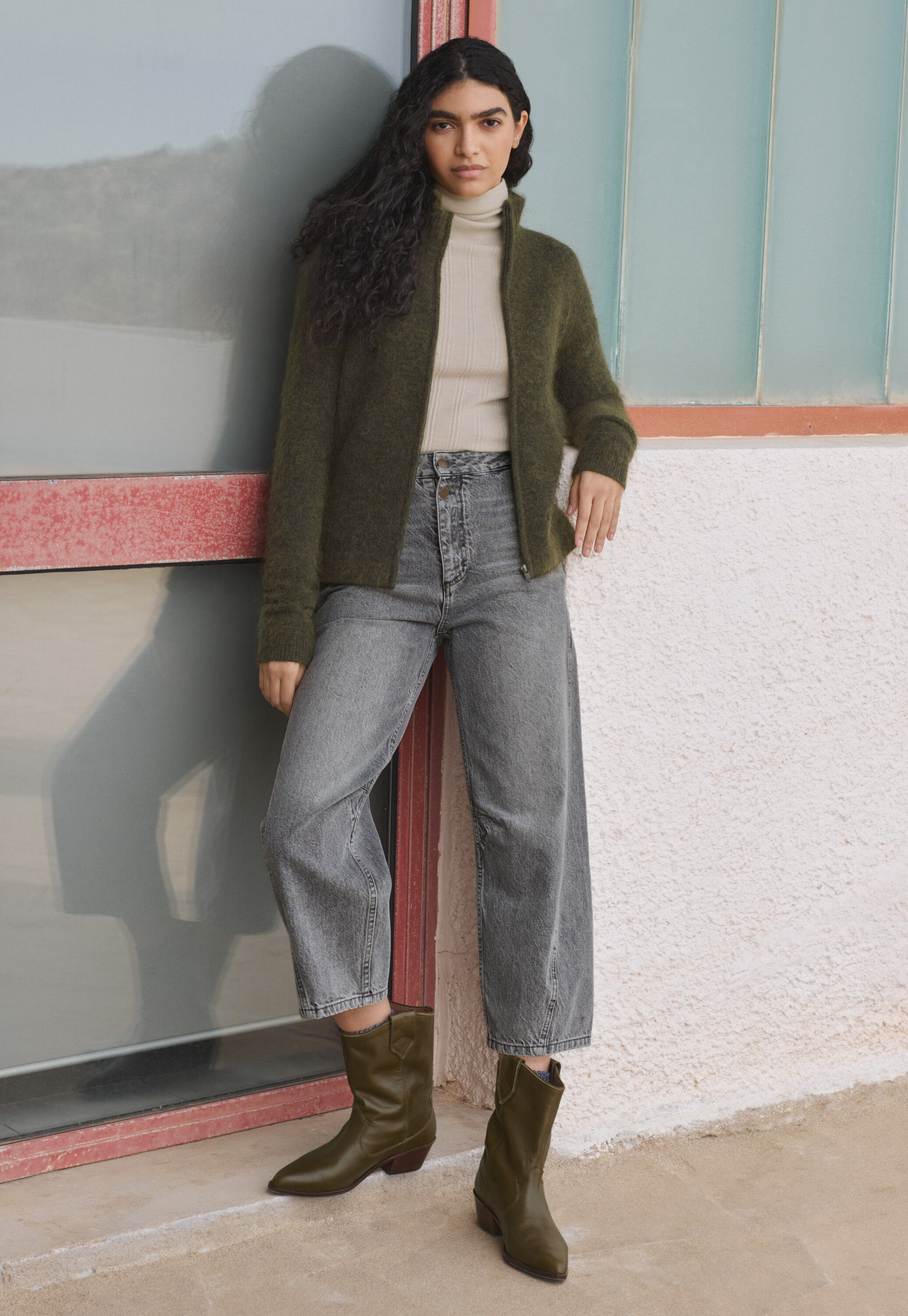 Zip-up sweater