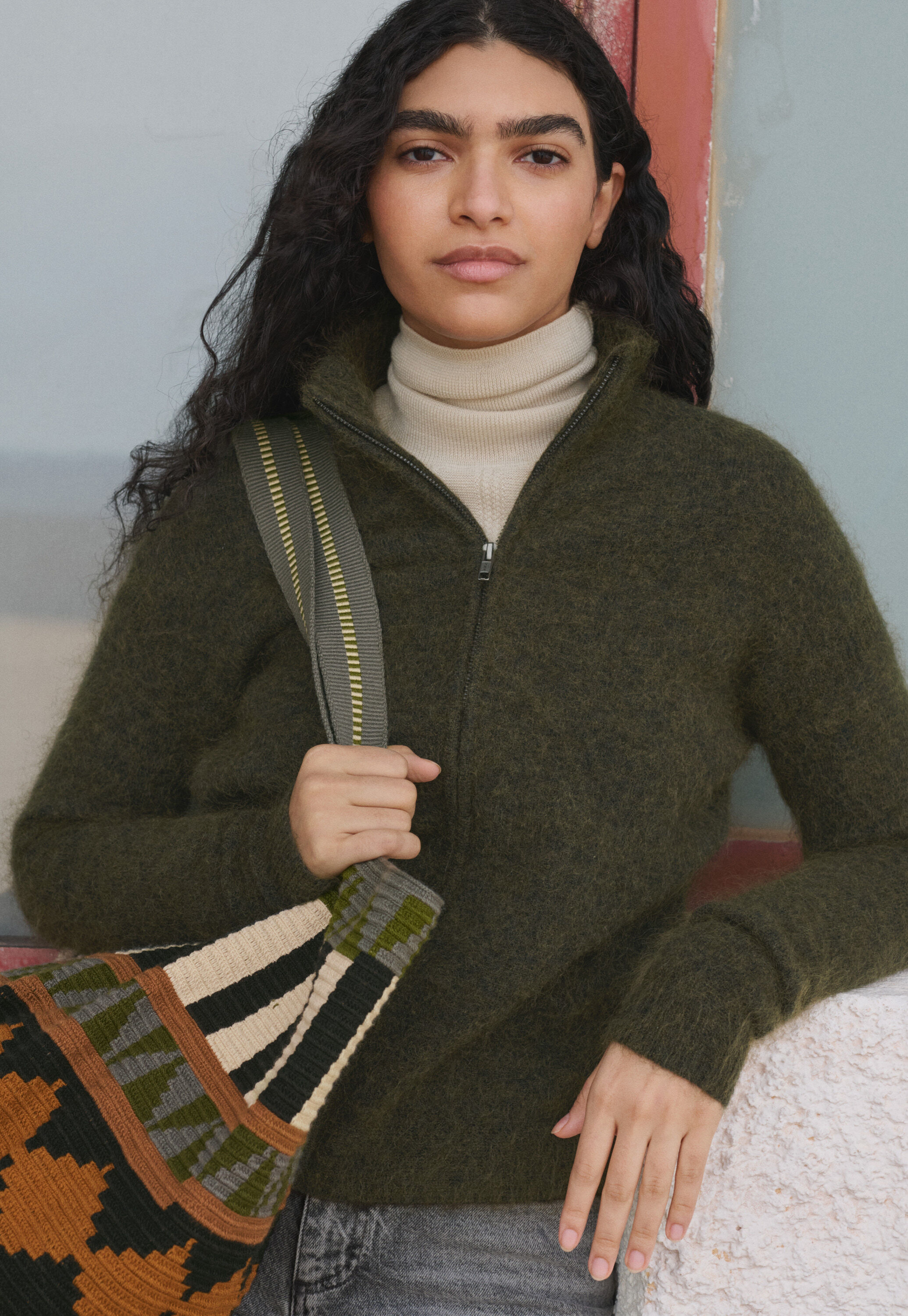 Zip-up sweater