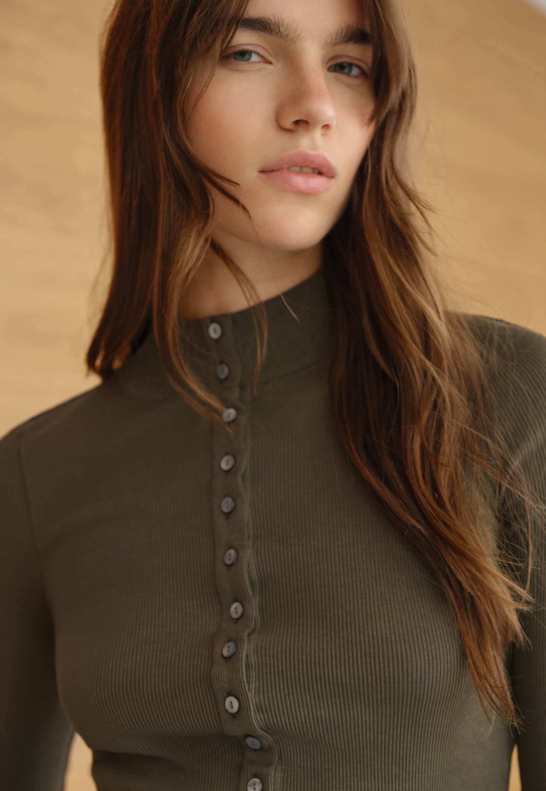 Tie-front cord top