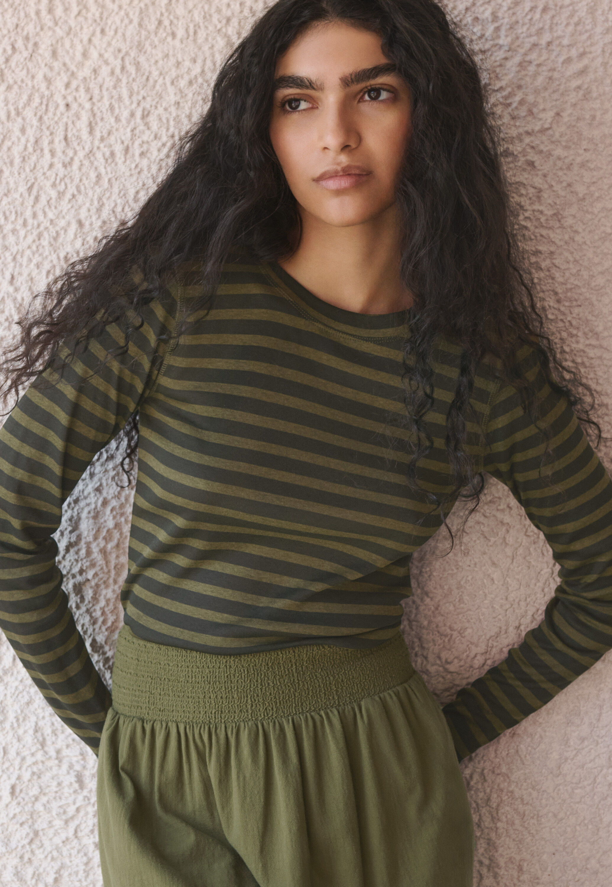 Printed striped top