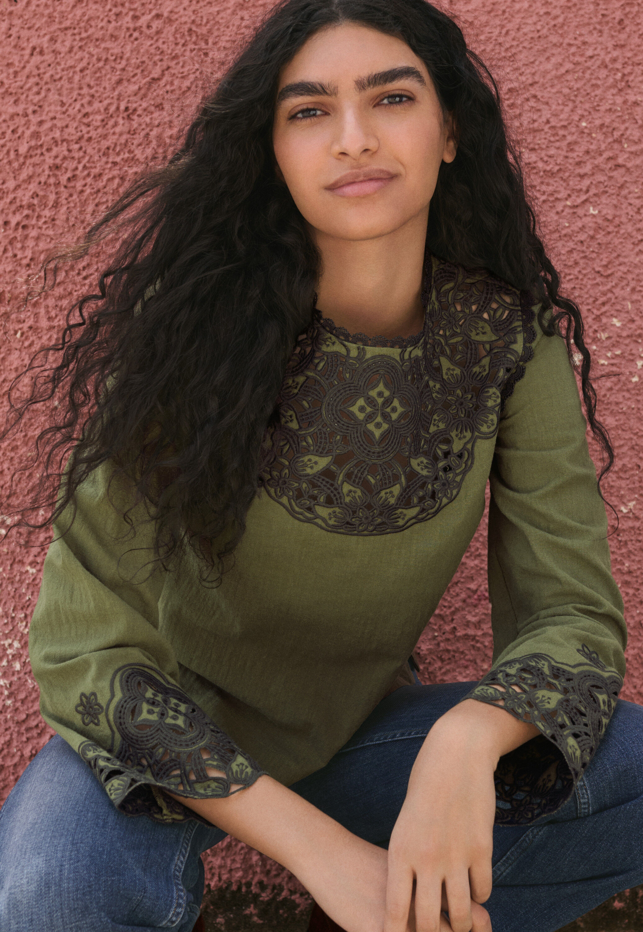 Pintuck blouse