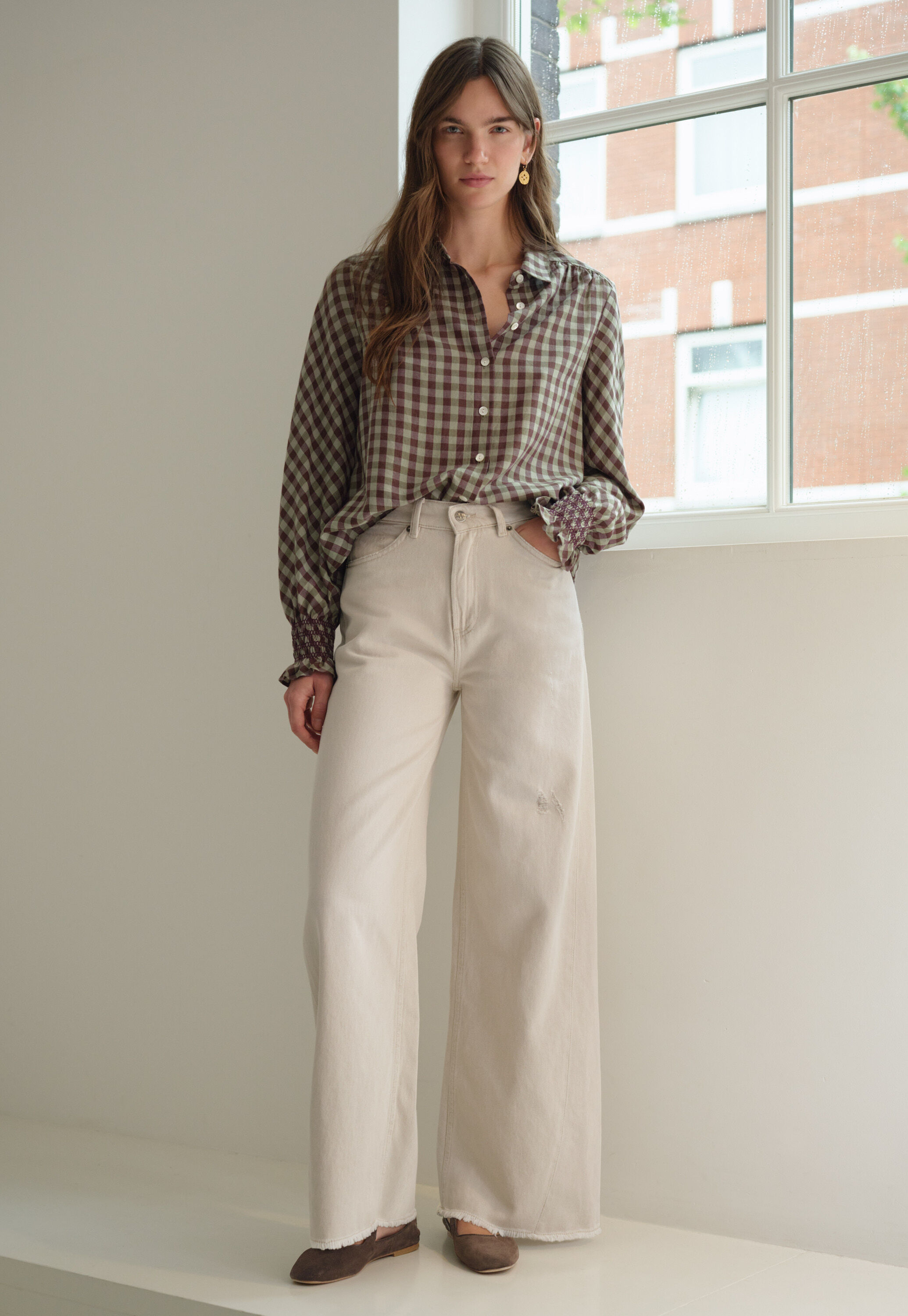 Tie-front cord top