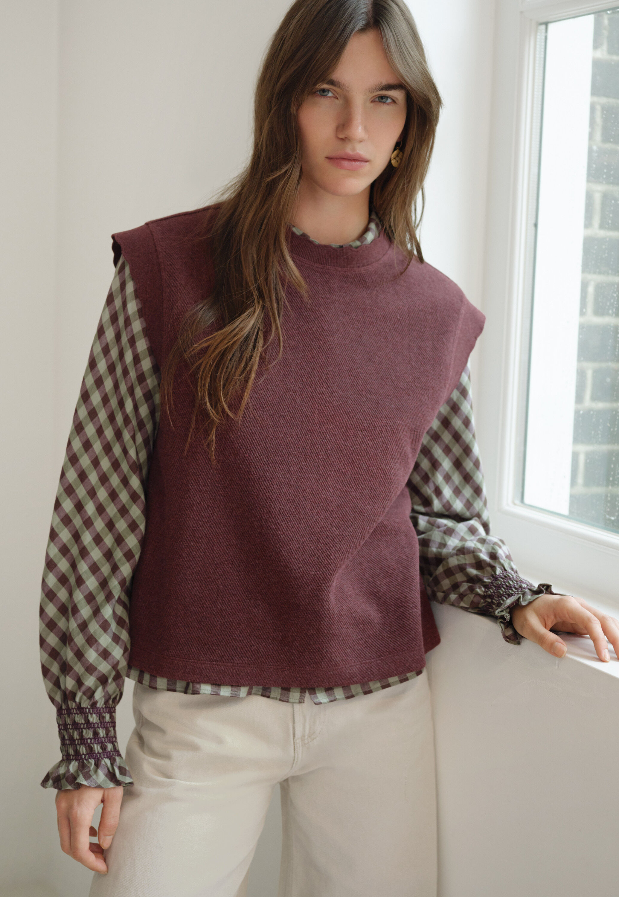 Tie-front cord top
