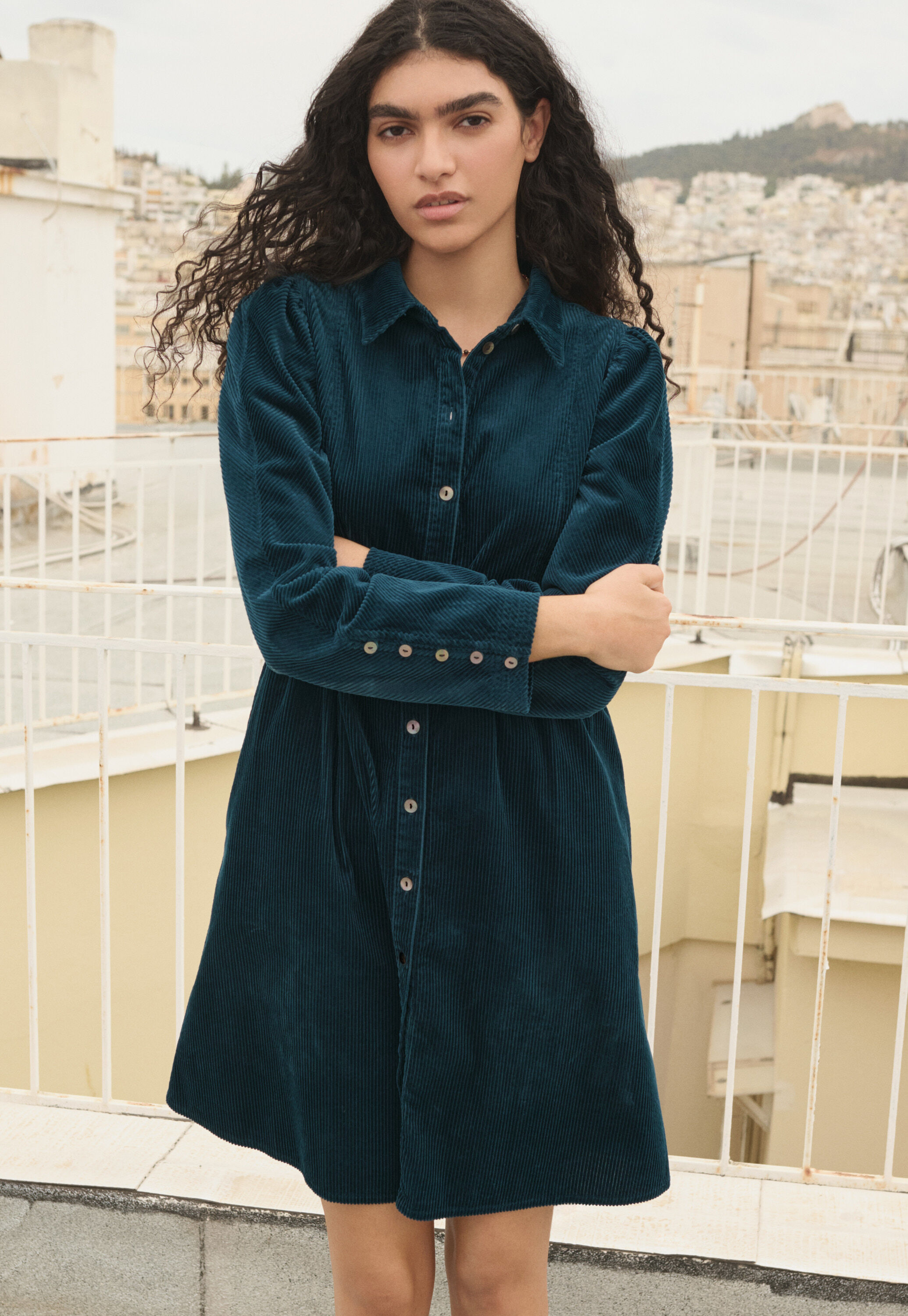 Button-through dress