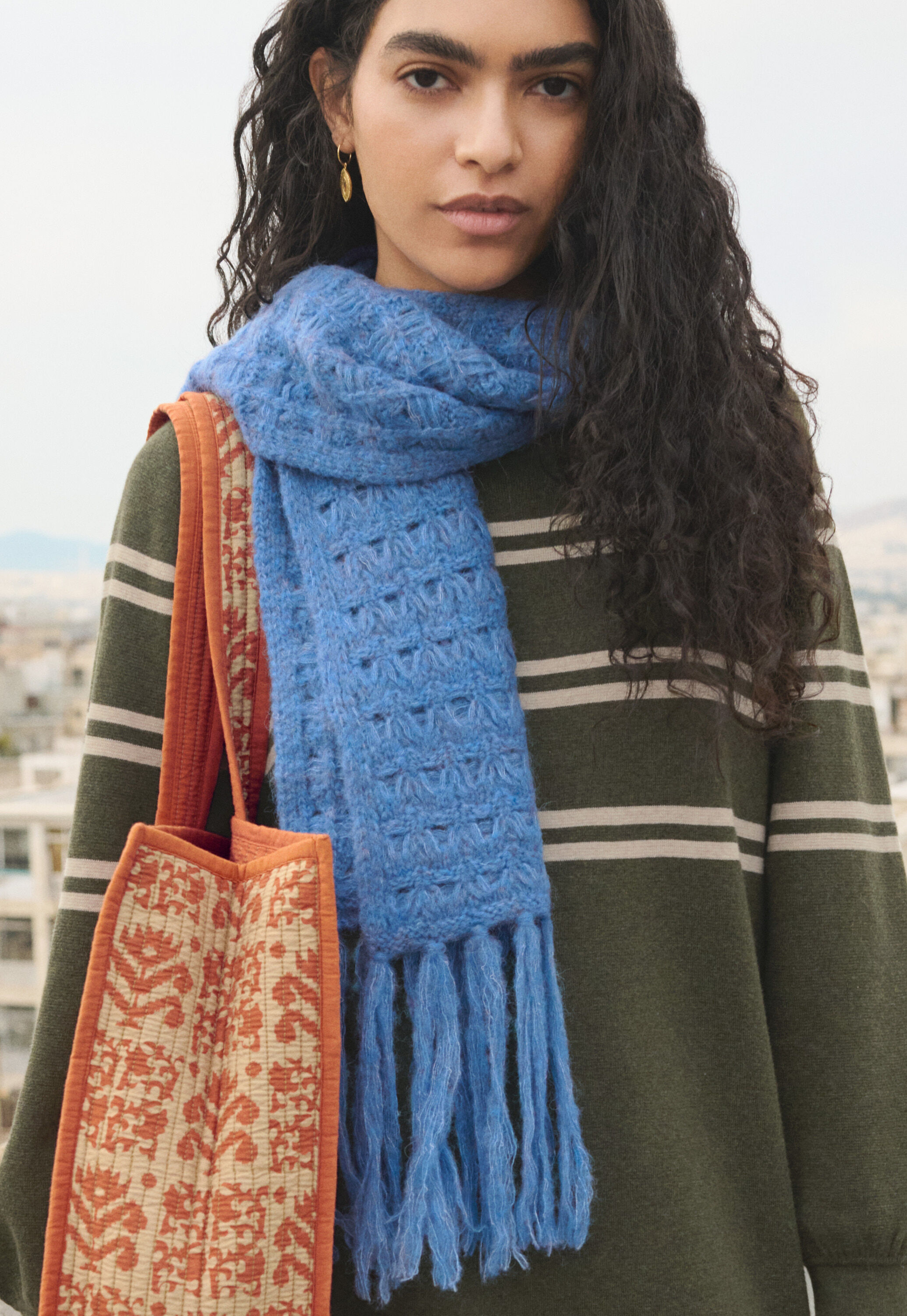 Crochet-stitch scarf