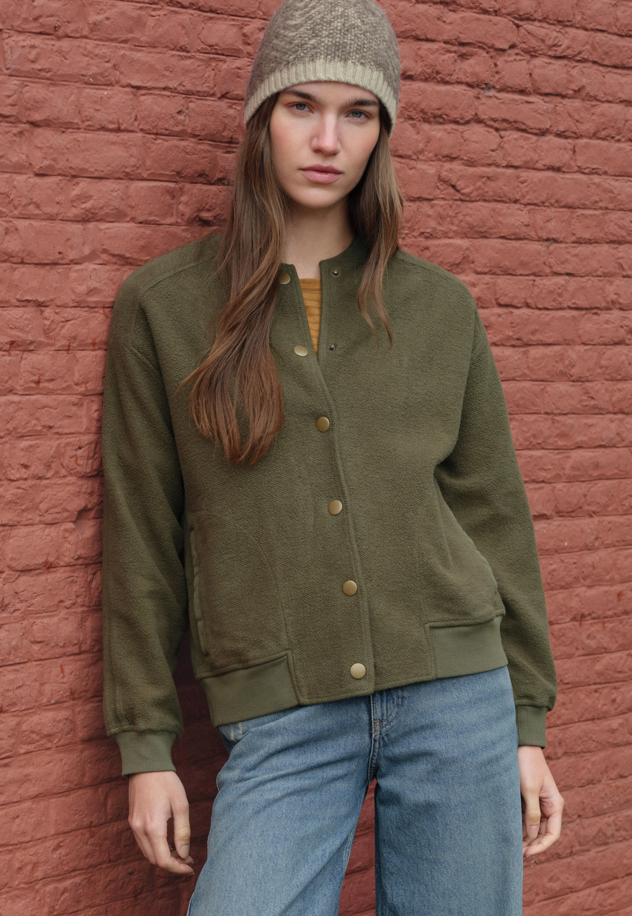 Jersey jacket, Moss, large