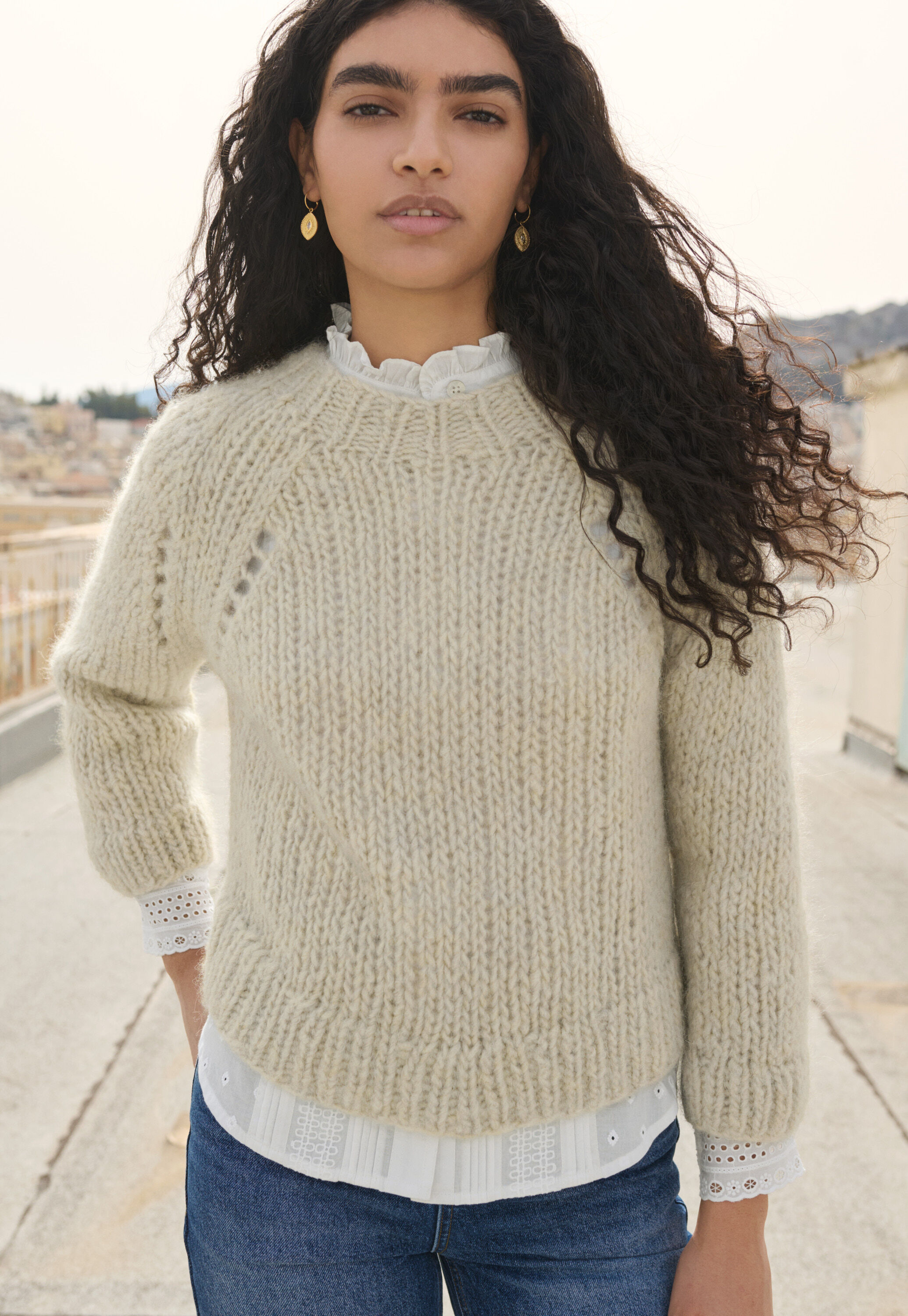 Hand-knit sweater