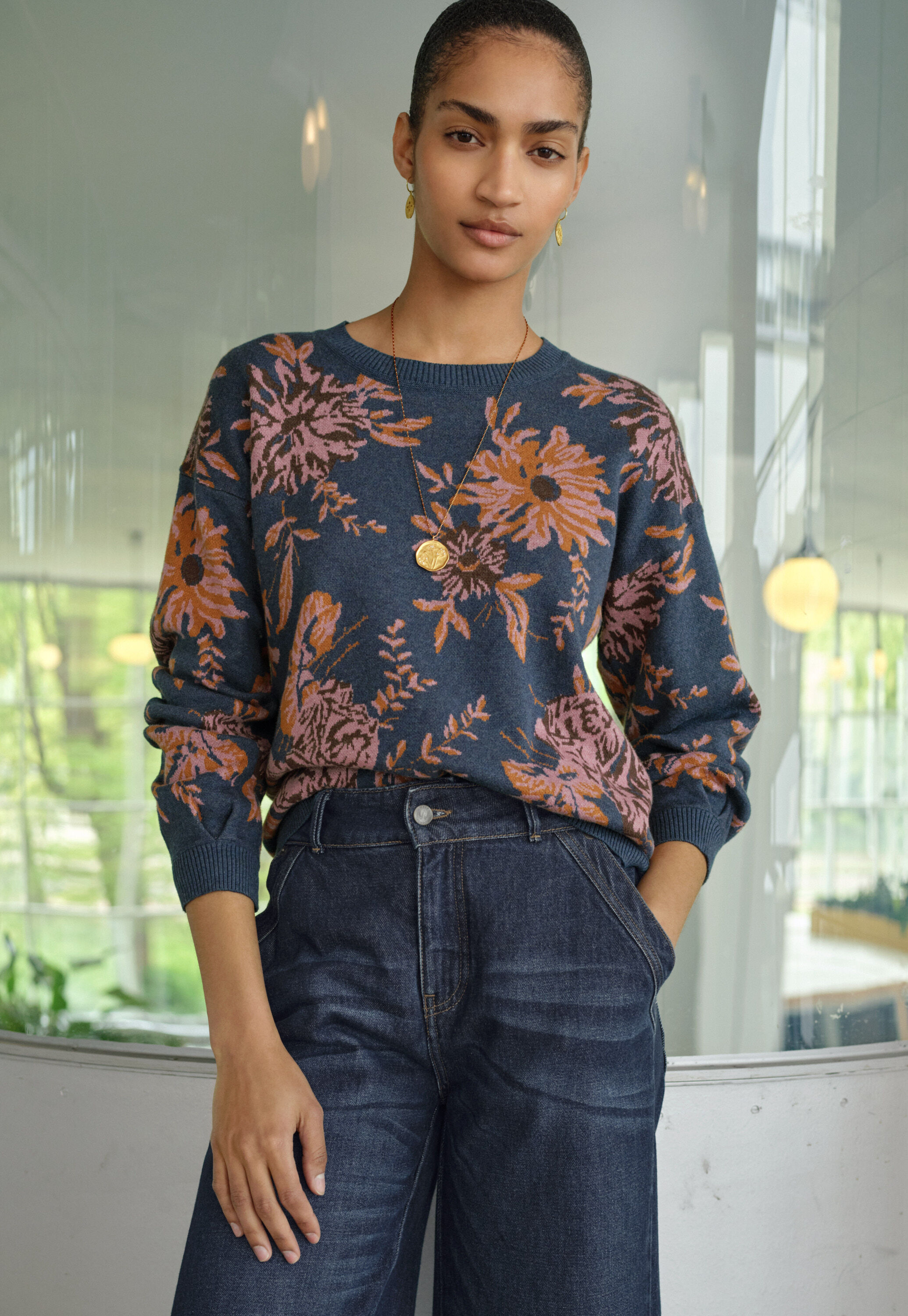 Jacquard sweater