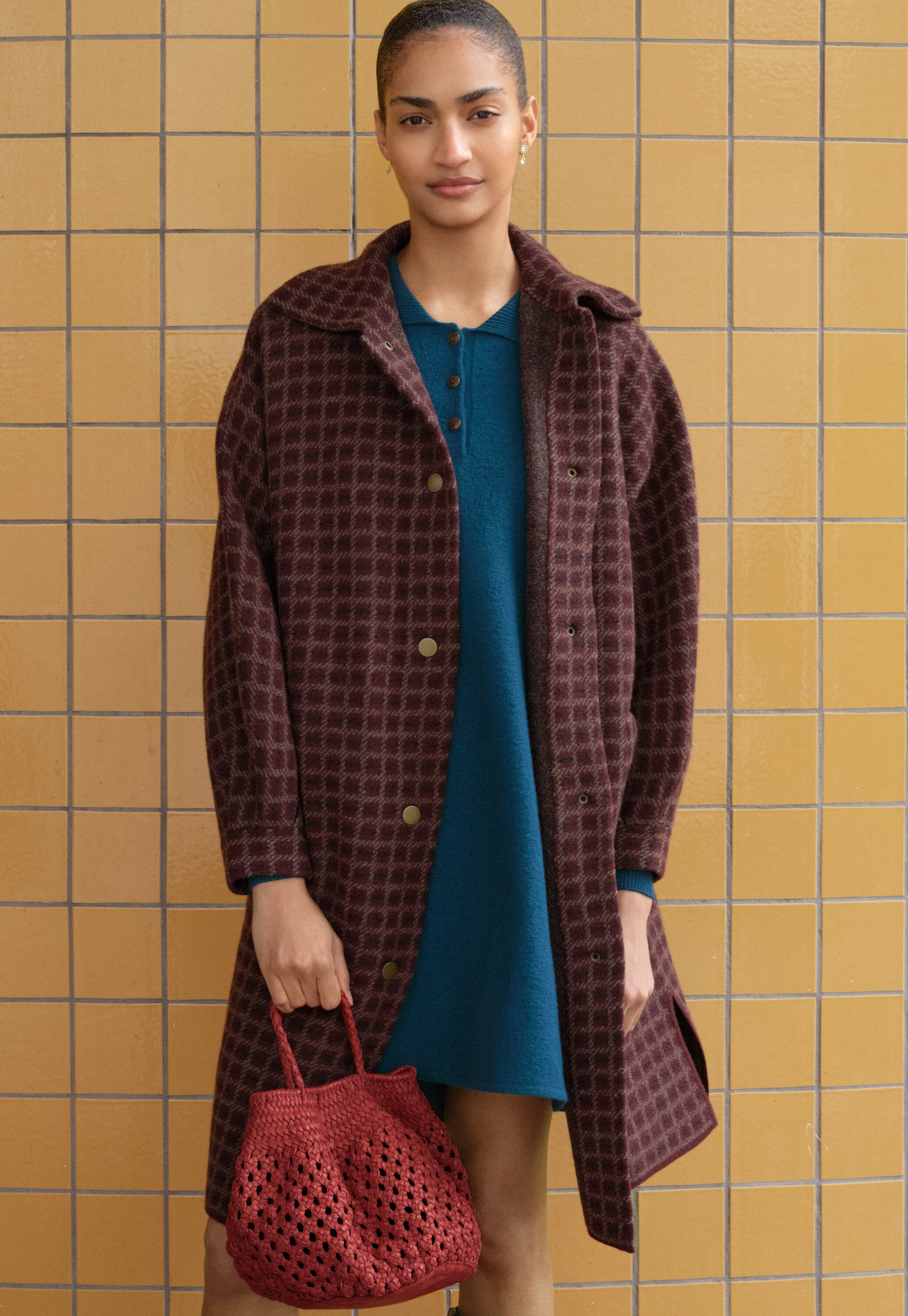 Reverse-striped sweater