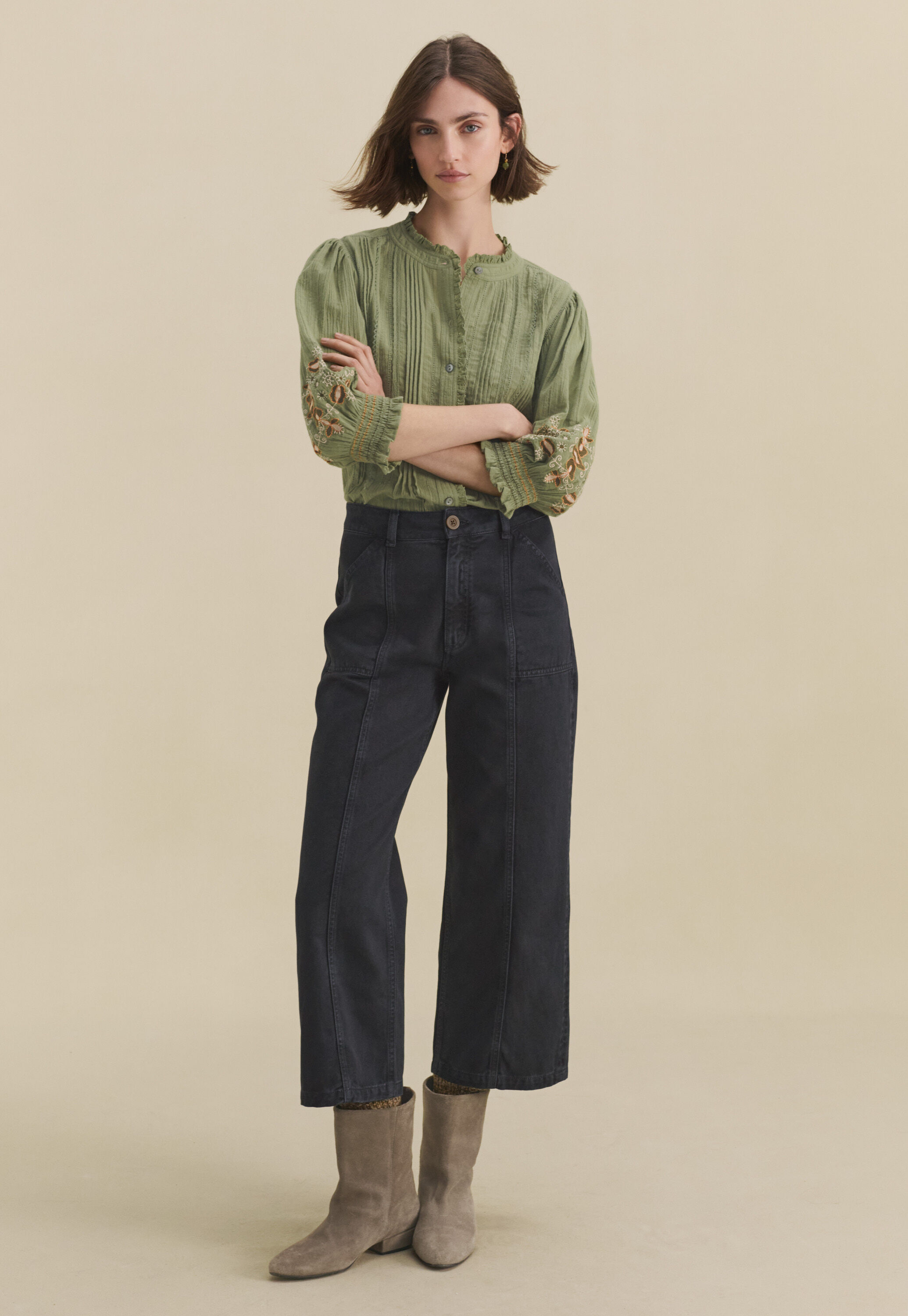 Pintuck blouse